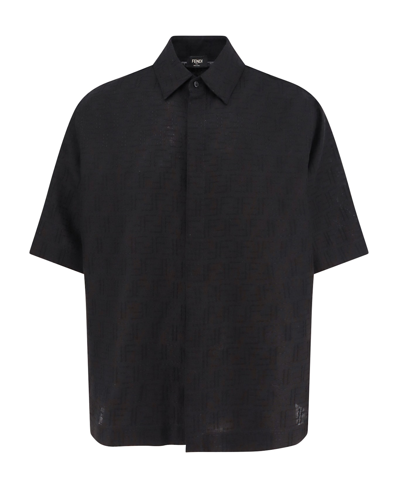 Fendi Ff Jacquard Shirt - Black