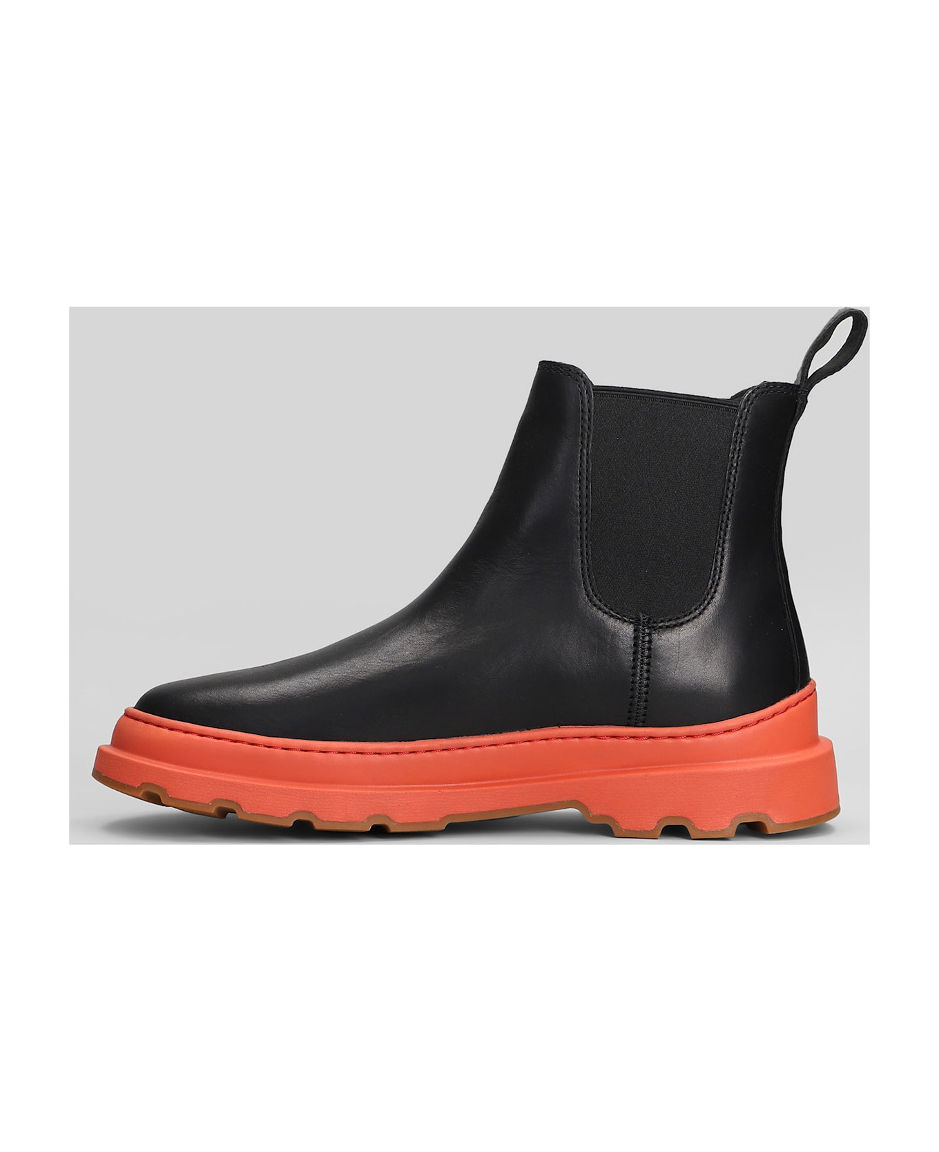 Camper Noray Ankle Boots In Black Leather - black