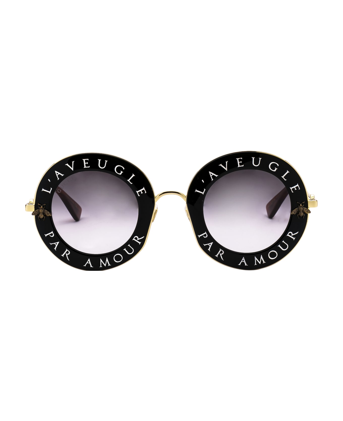 Gucci Eyewear Gg0113s Sunglasses - 001 BLACK GOLD GREY