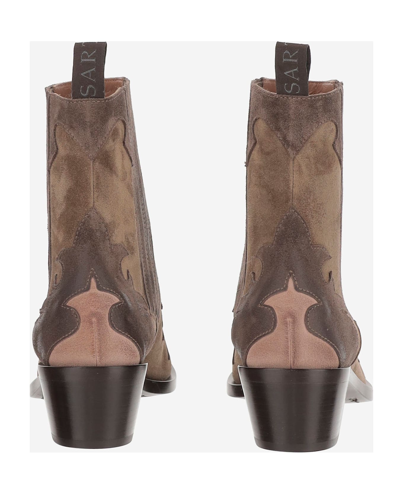 Sartore Suede Ankle Boots - Brown