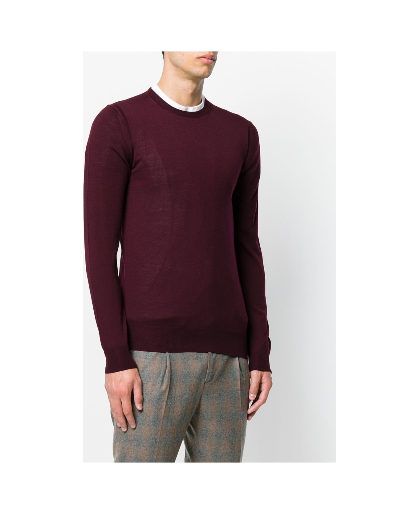 Paolo Pecora Wool Crewneck Sweater - Purple