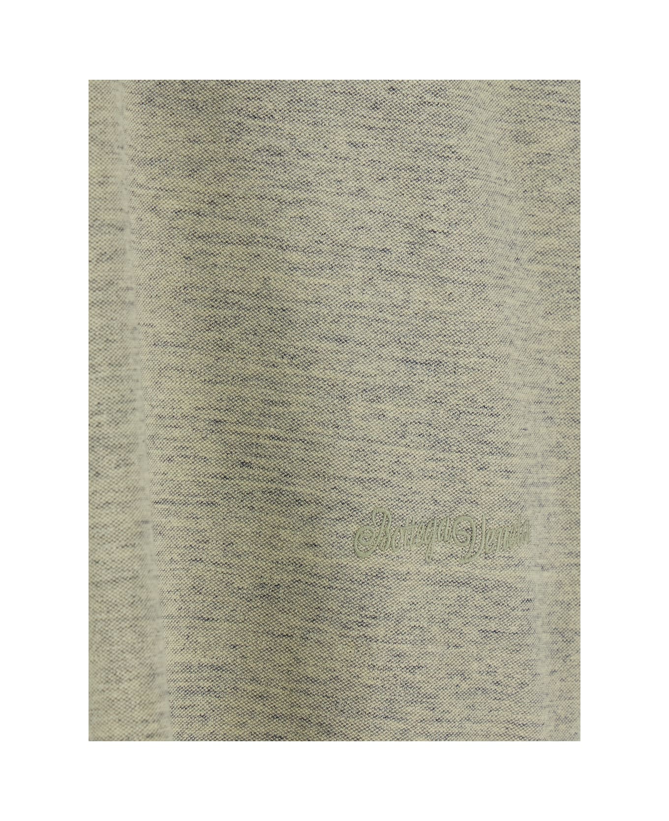 Bottega Veneta Green Polo Shirt With Embroidered Logo In Cotton Piquet Woman - Green