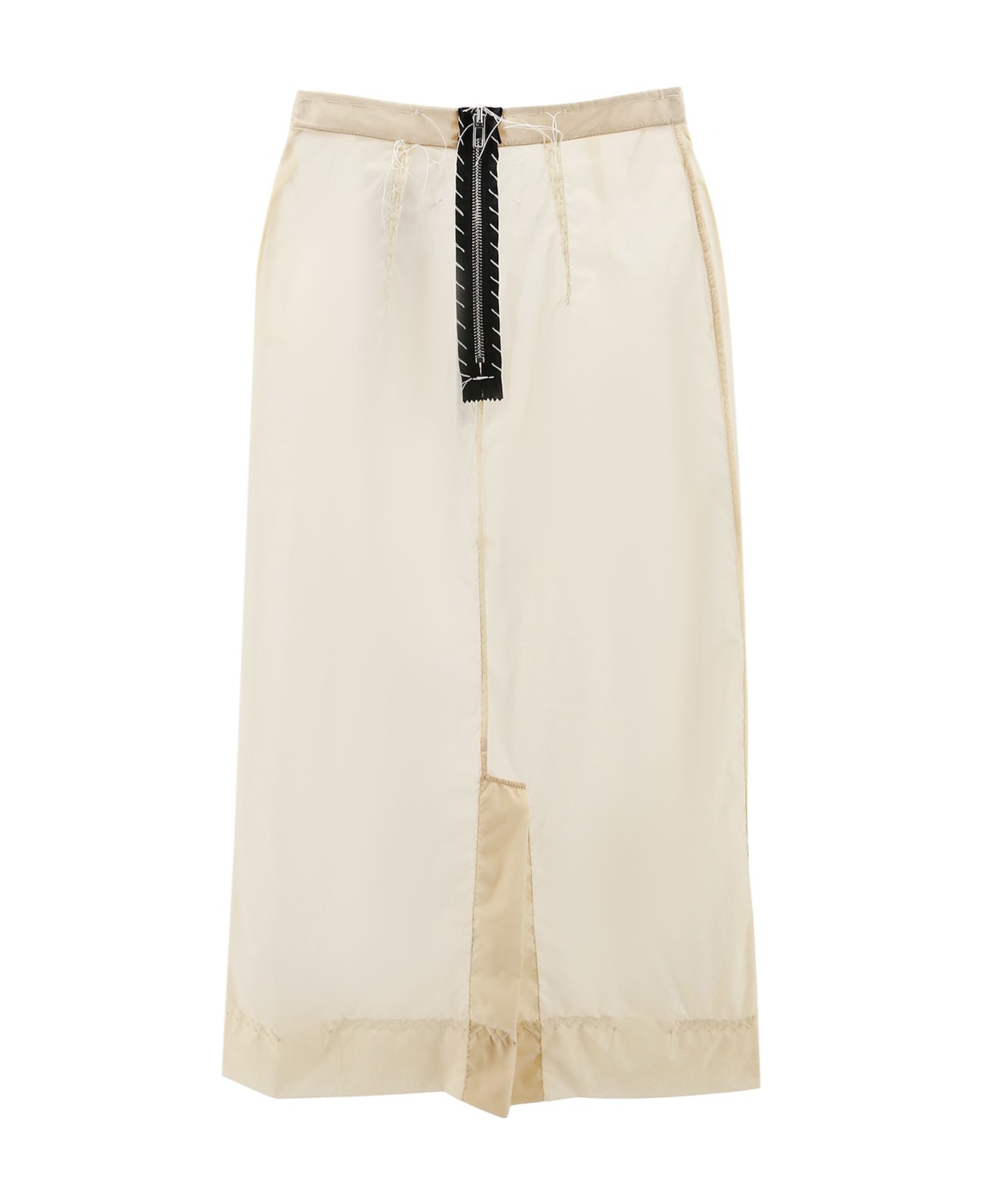 Maison Margiela Nylon Longuette Skirt - Beige