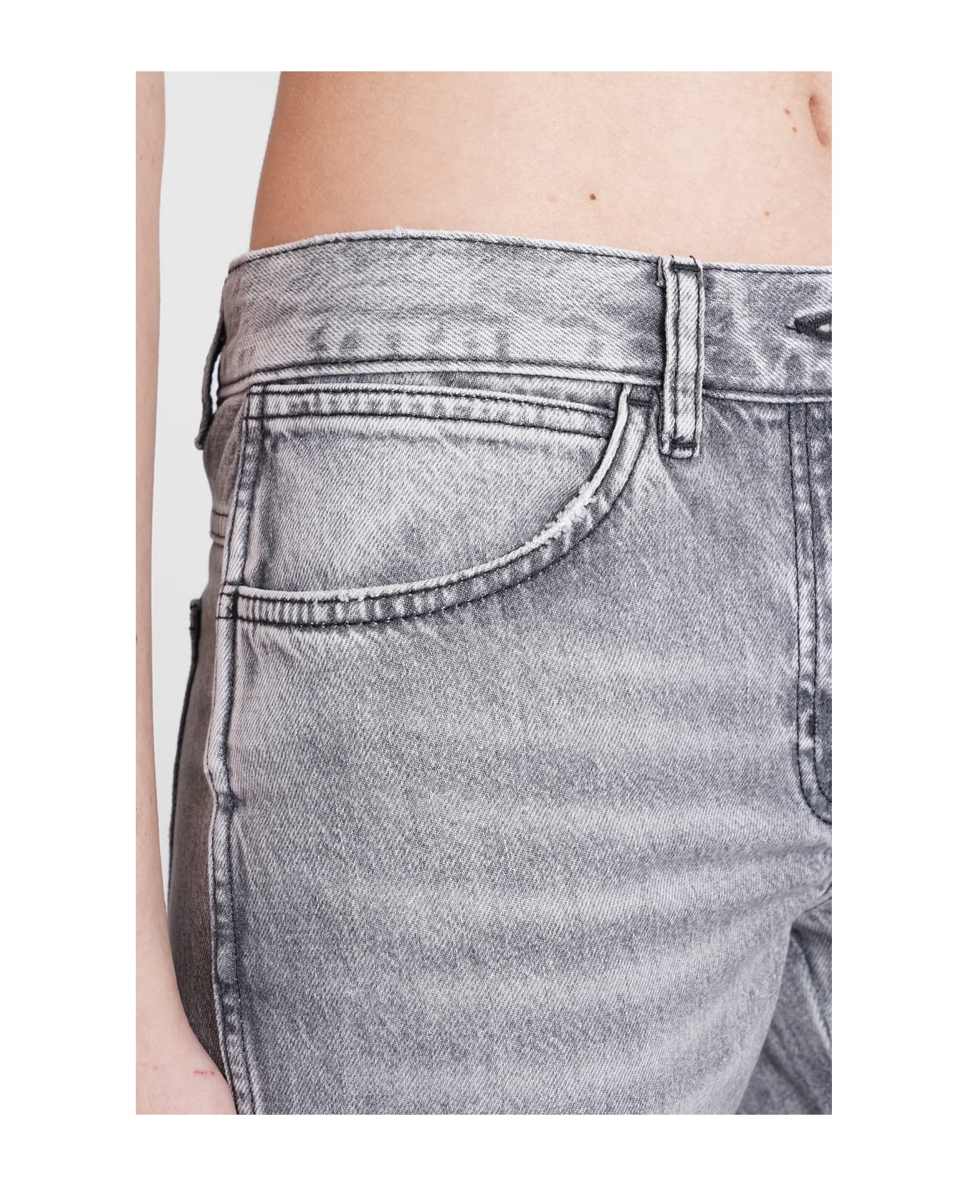 IRO Barni Jeans In Grey Cotton - grey