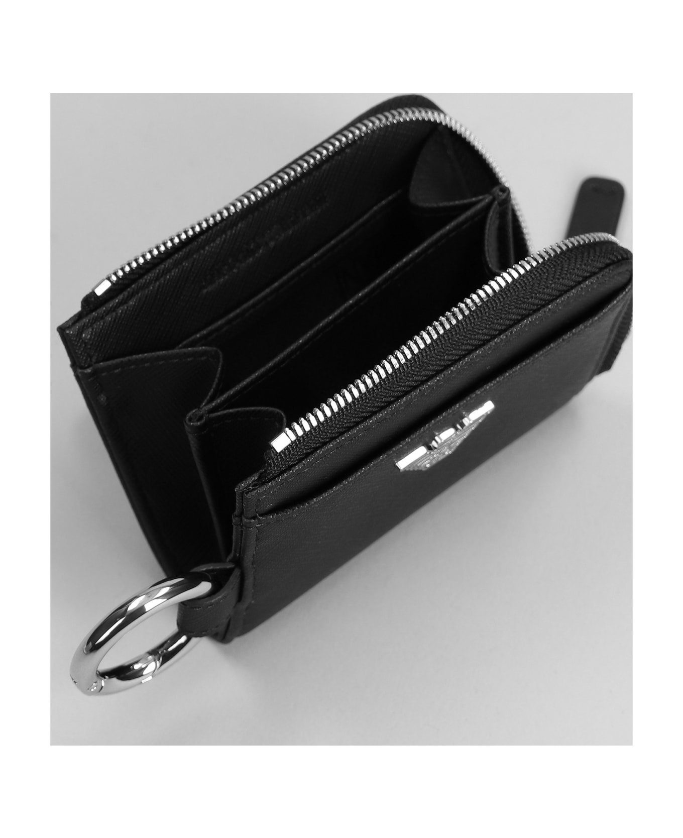 Emporio Armani Wallet With Keyring - black