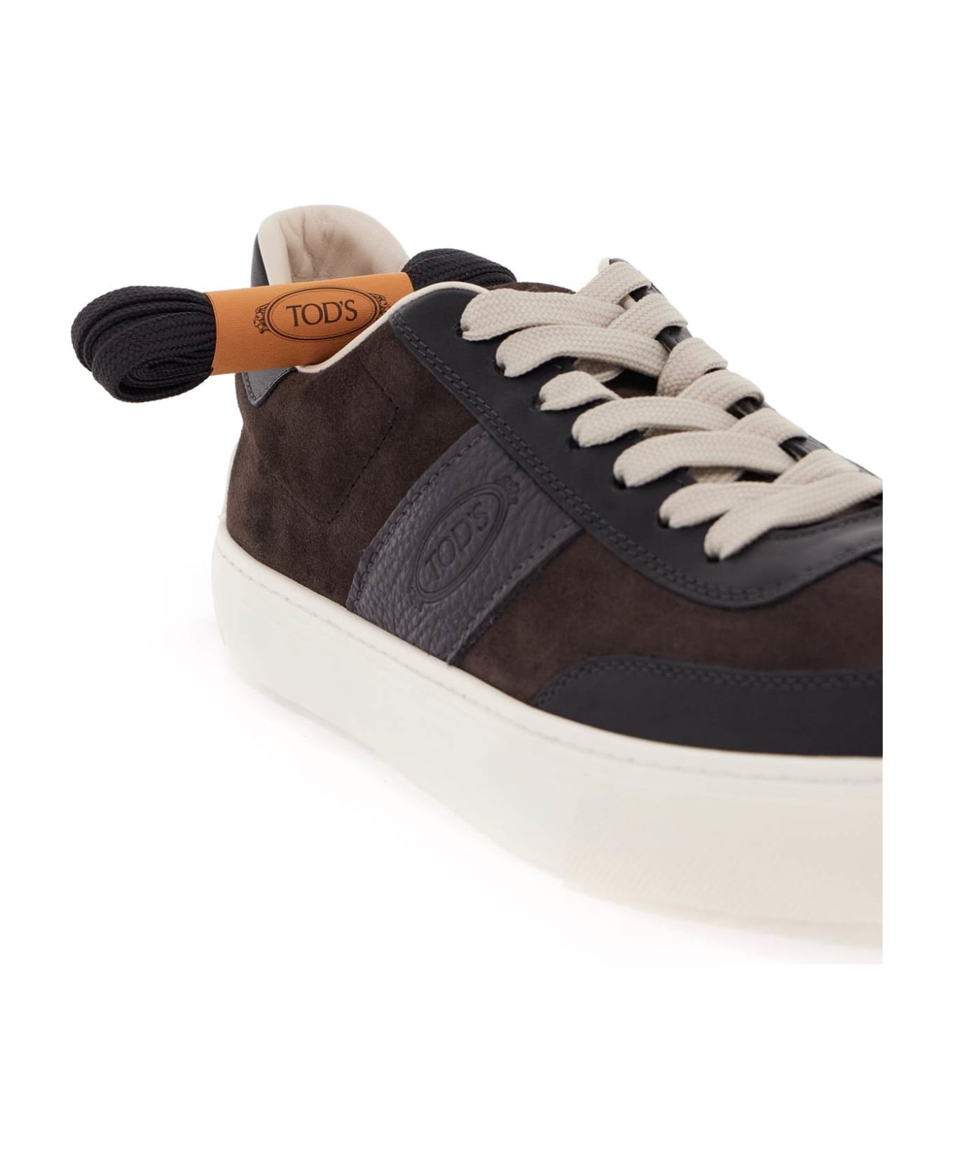 Tod's Leather Sneakers For Everyday - B603(HEMATITE)+S404(FANGO)+B602(GRAFITE) (Brown)