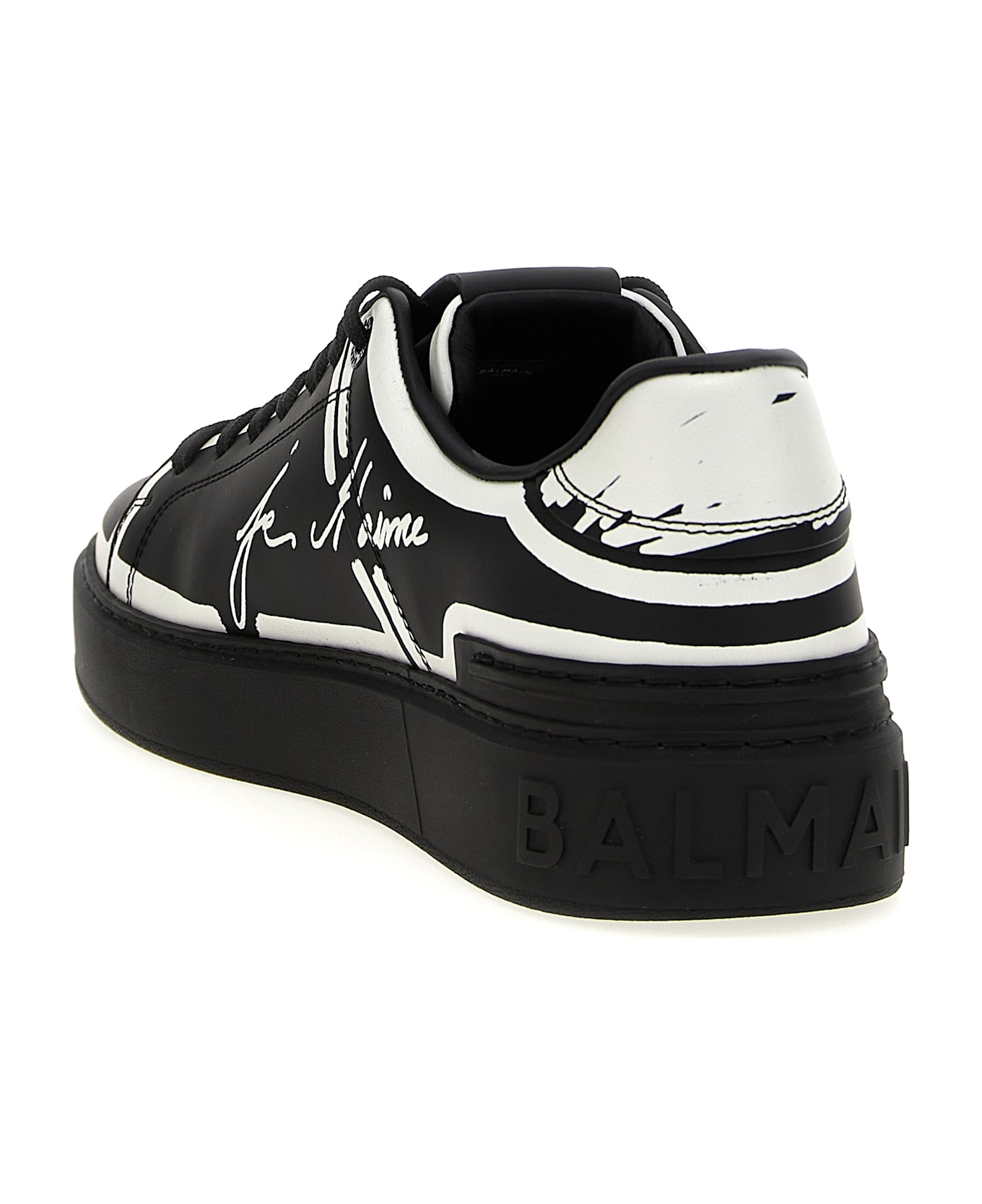 Balmain B-court Sneakers - Noir/Blanc