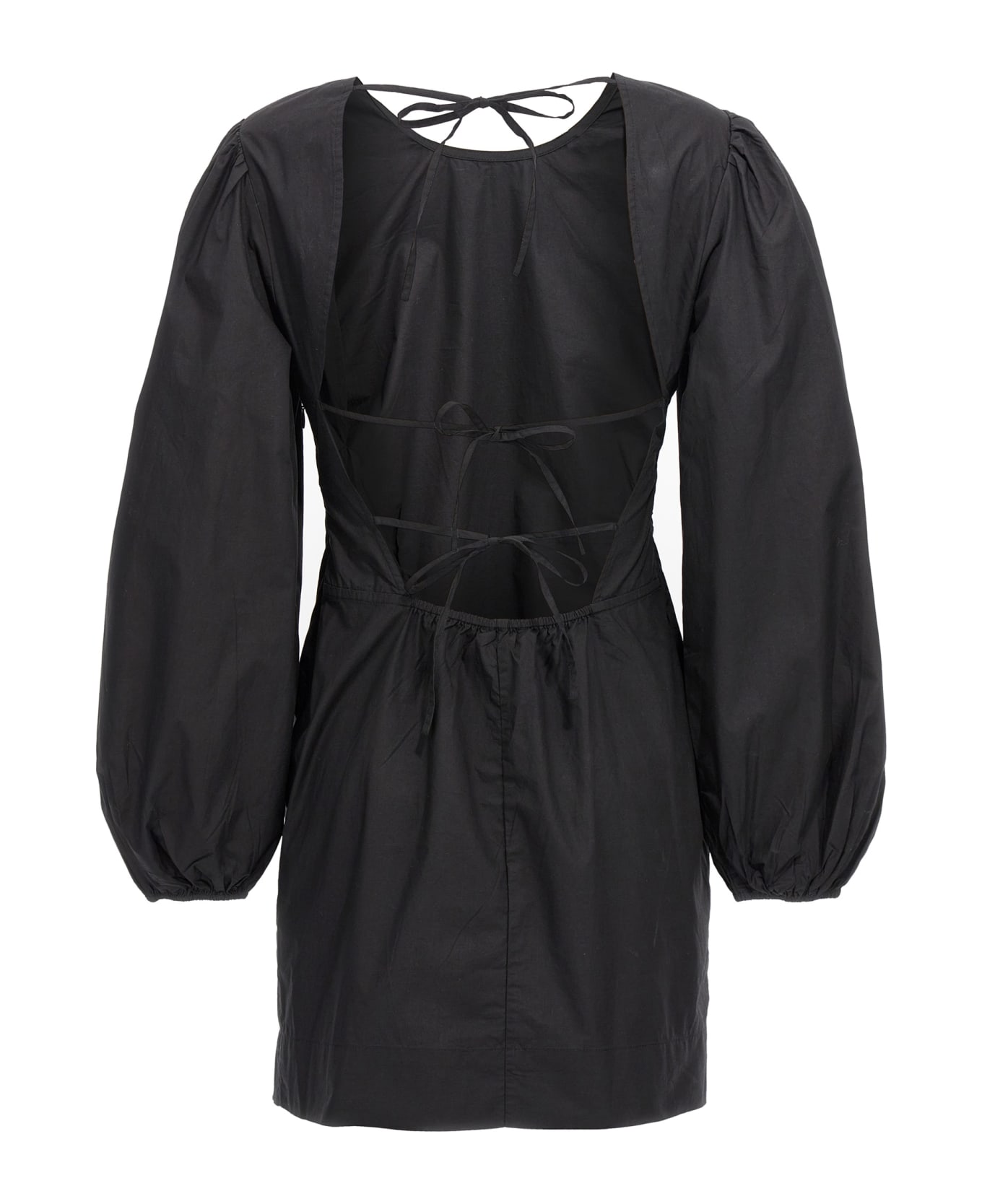 Ganni Bare Back Mini Dress - Black