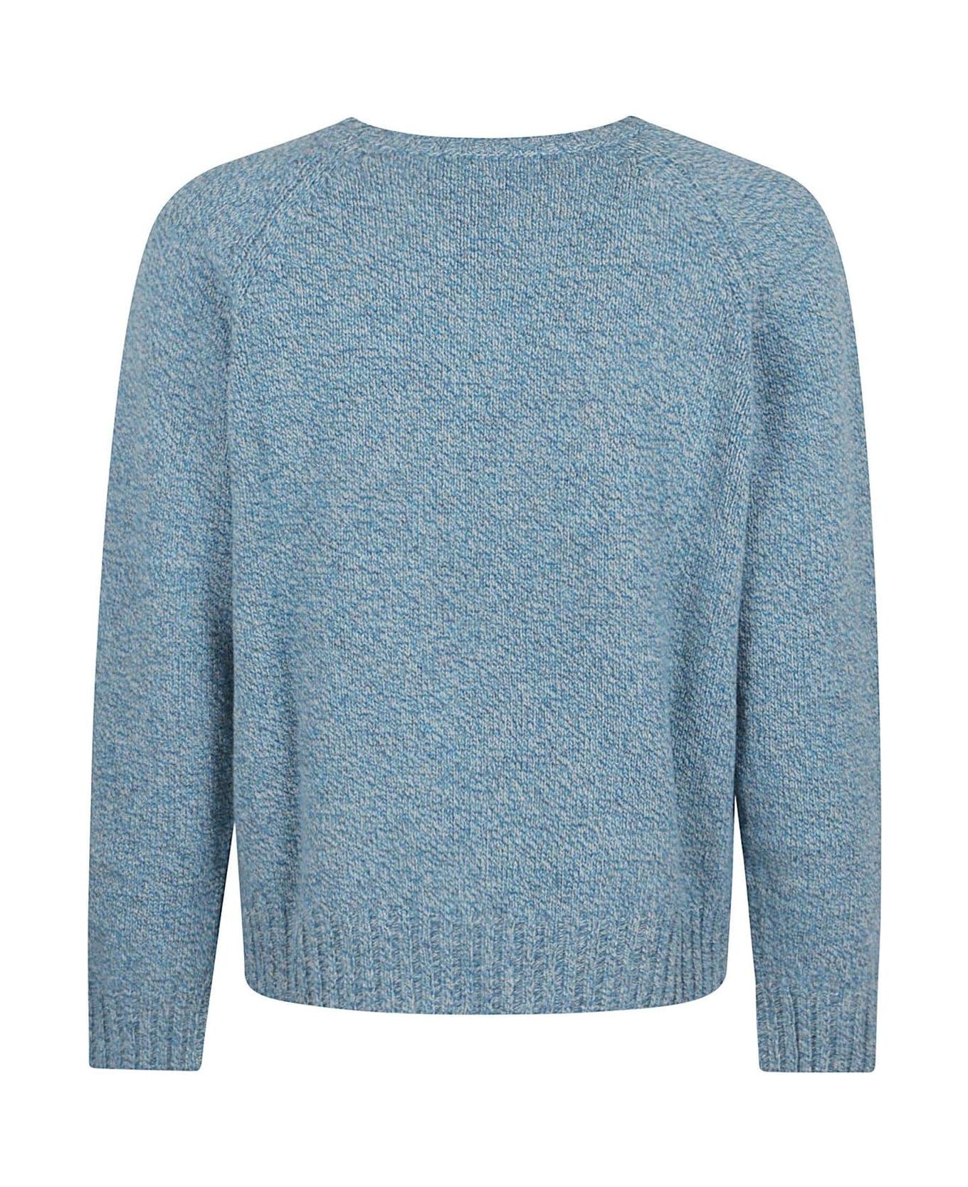 Valentino Garavani Vlogo Embroidered Crewneck Jumper - Azzurro