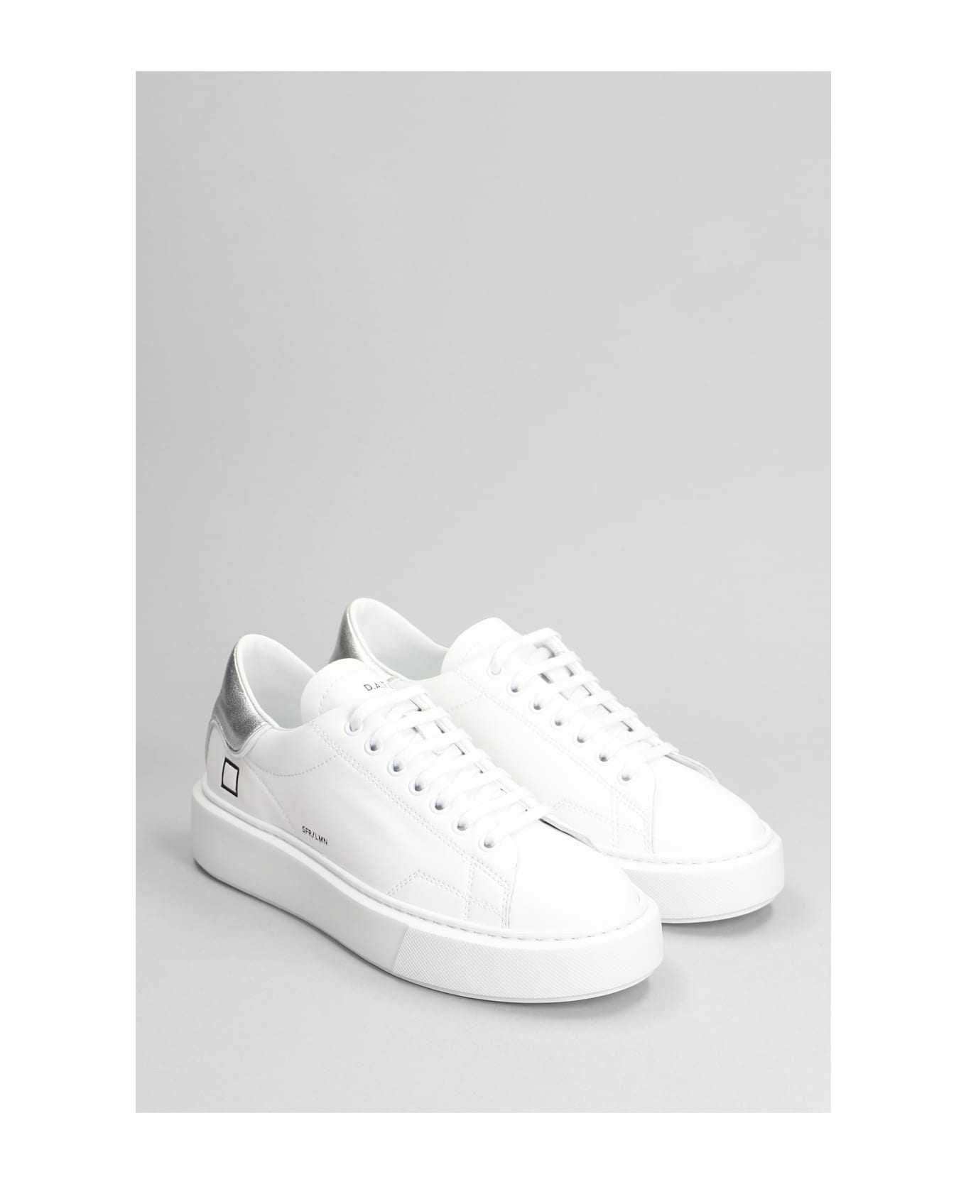 D.A.T.E. Sfera Sneakers In White Leather D.A.T.E.
