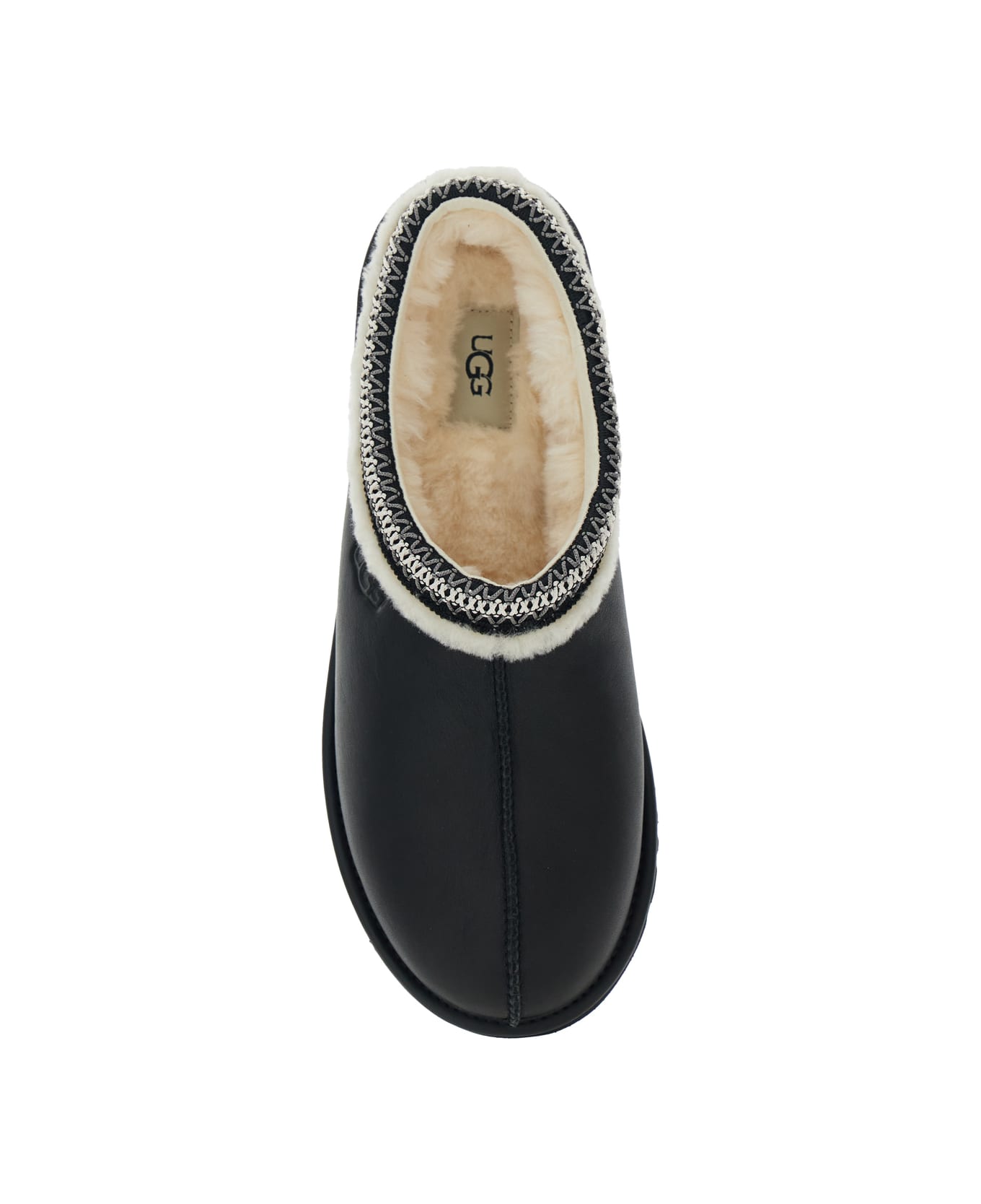 UGG 
tasman
 Black Mules With Embossed Logo In Leather Man - Black
