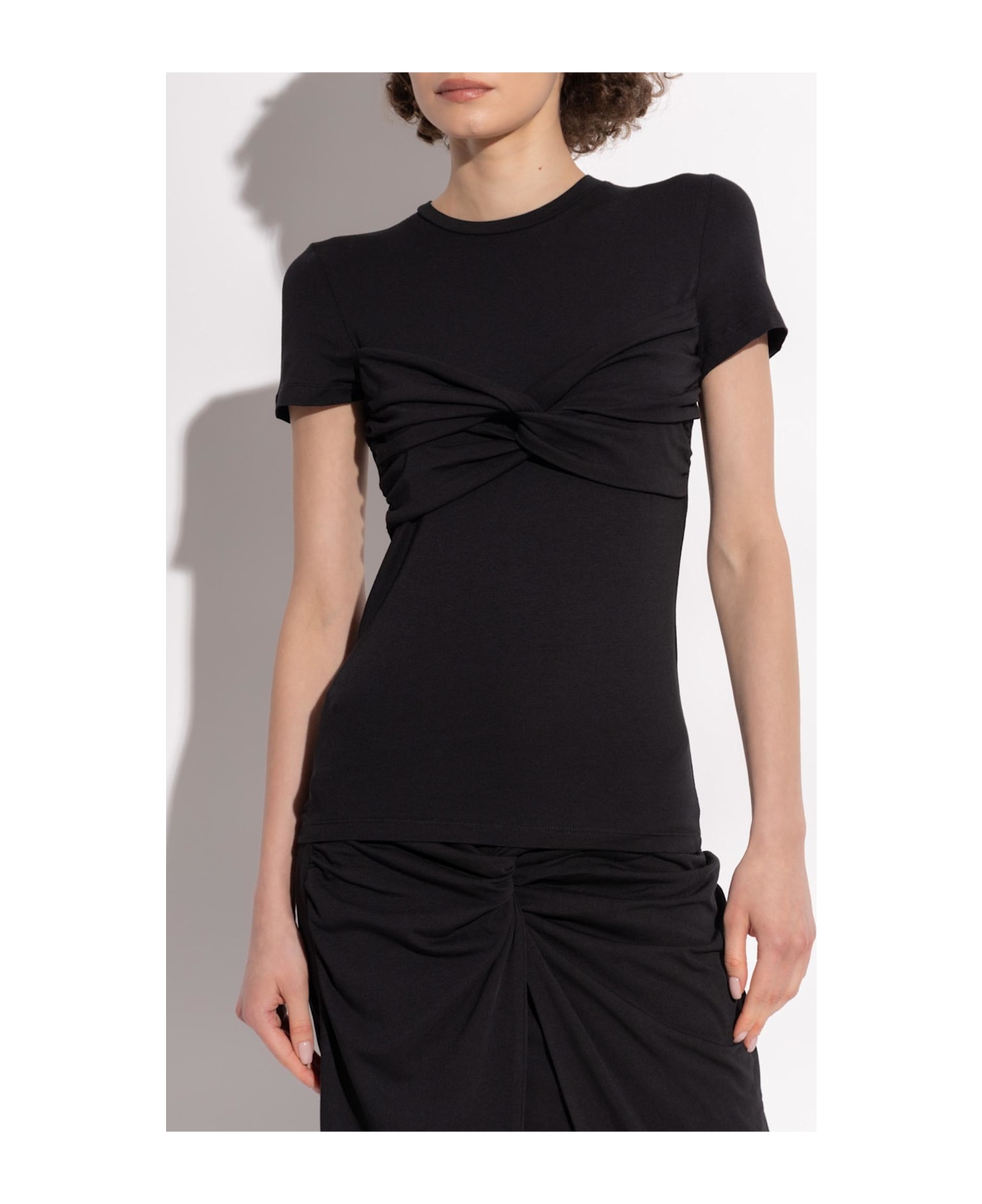 Charlott Rotate Woven T-shirt - NEUTRALS