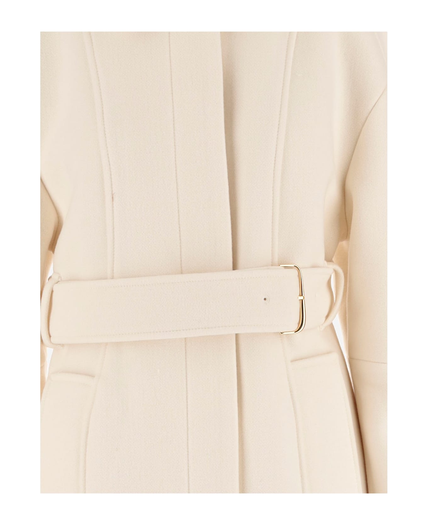 Jacquemus Bari Wool Long Coat - OFF-WHITE