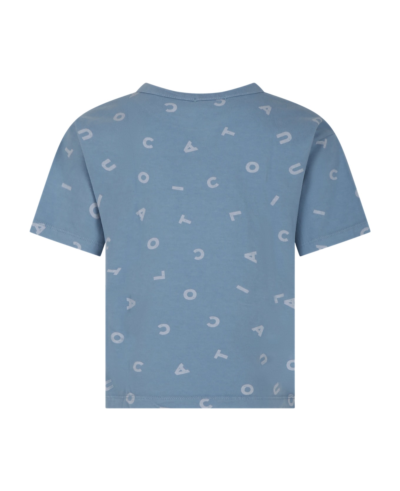 Coco Au Lait Light Blue T-shirt For Kids With Logo - Light Blue Tシャツ＆ポロシャツ