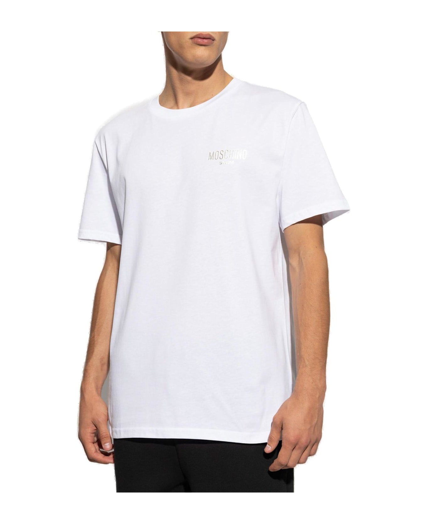 Moschino Logo Printed Crewneck T-shirt
