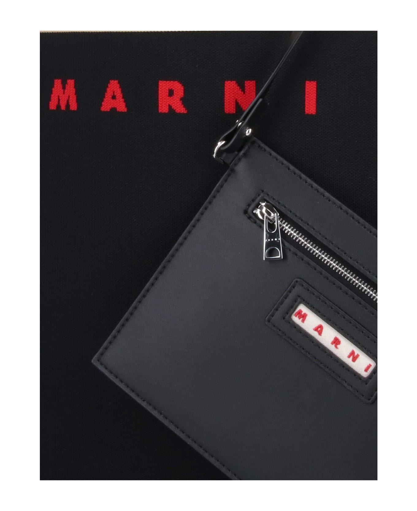 Marni Logo Tote Bag - Black   トートバッグ