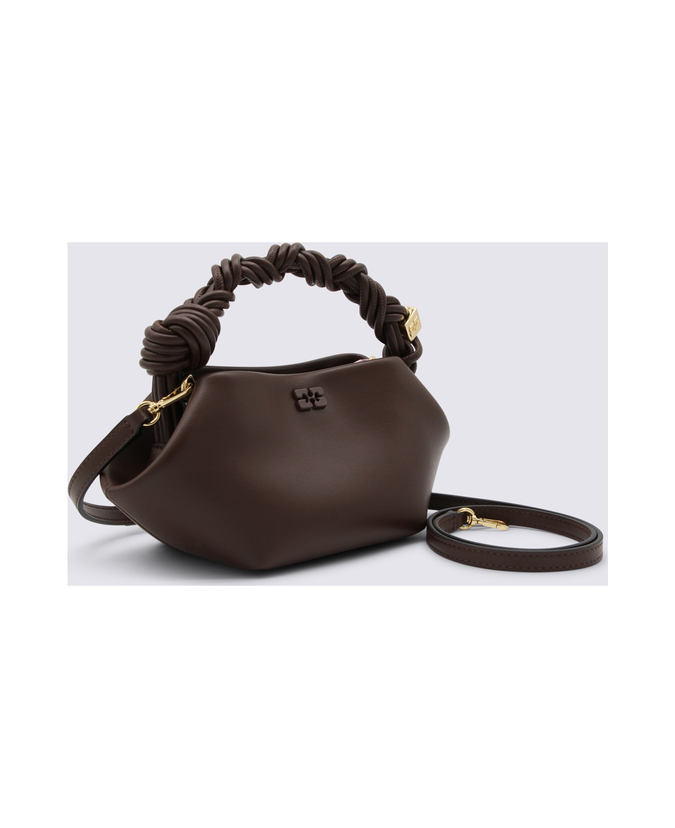 Ganni Chocolate Top Handle Bag - CHOCOLATE FONDANT