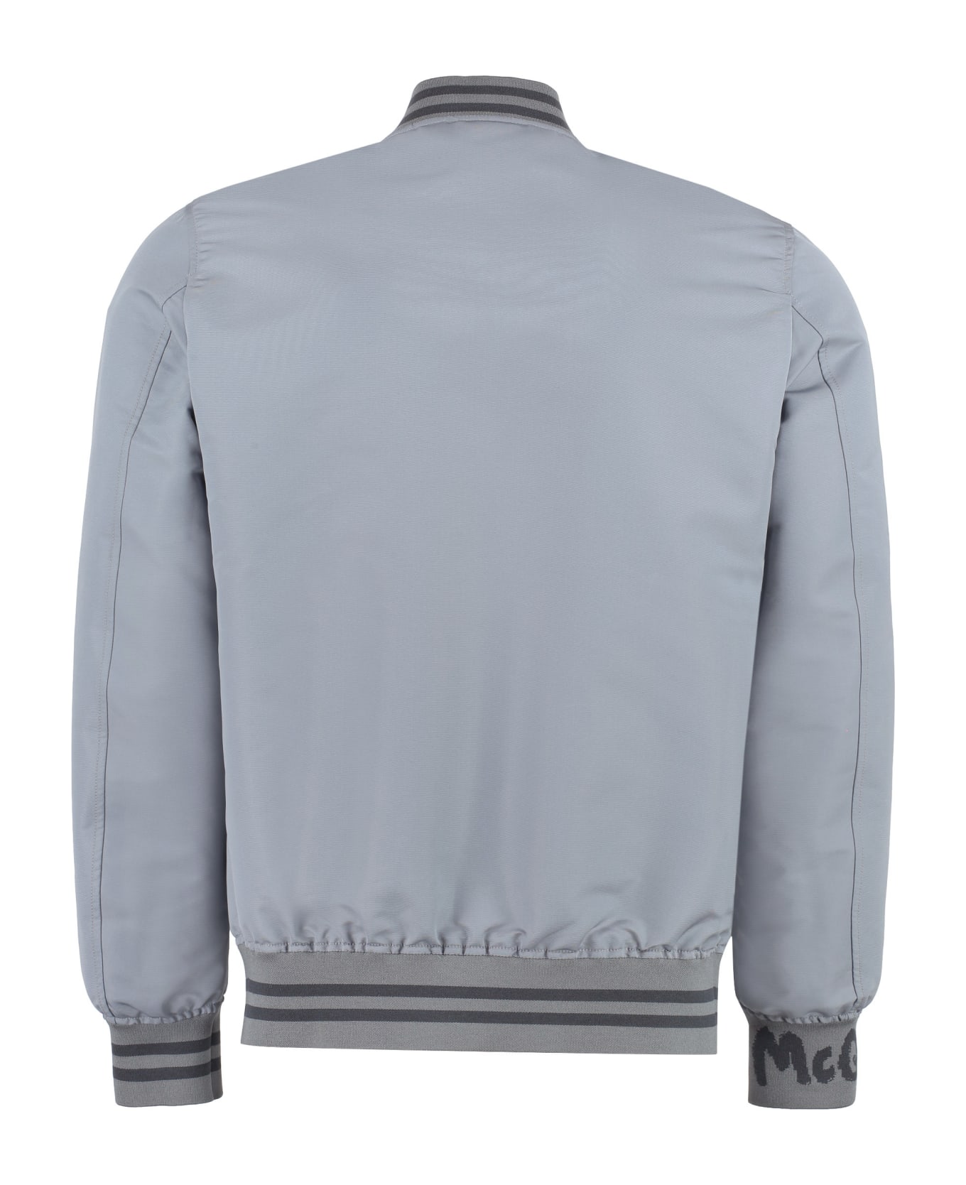 Alexander McQueen Nylon Bomber Jacket - grey