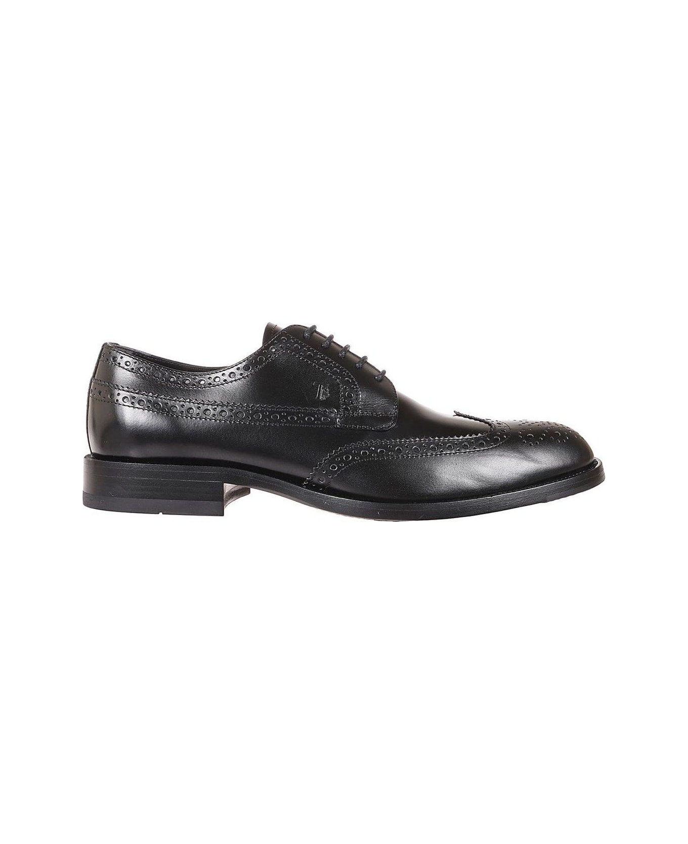Tod
s Round Toe Lace-up Brogues - Black