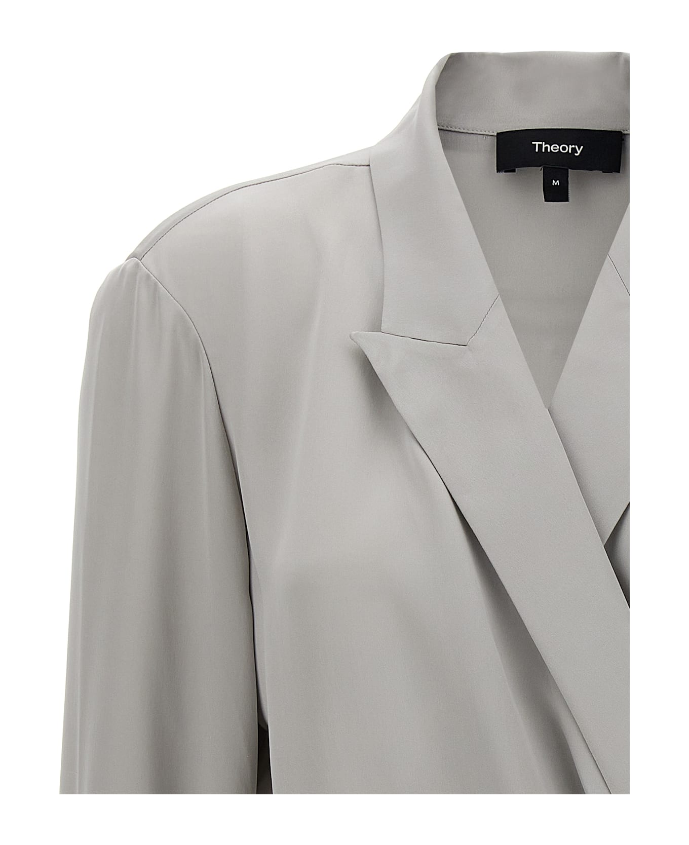 Theory 
pk Label Wrap
 Blouse - Gray