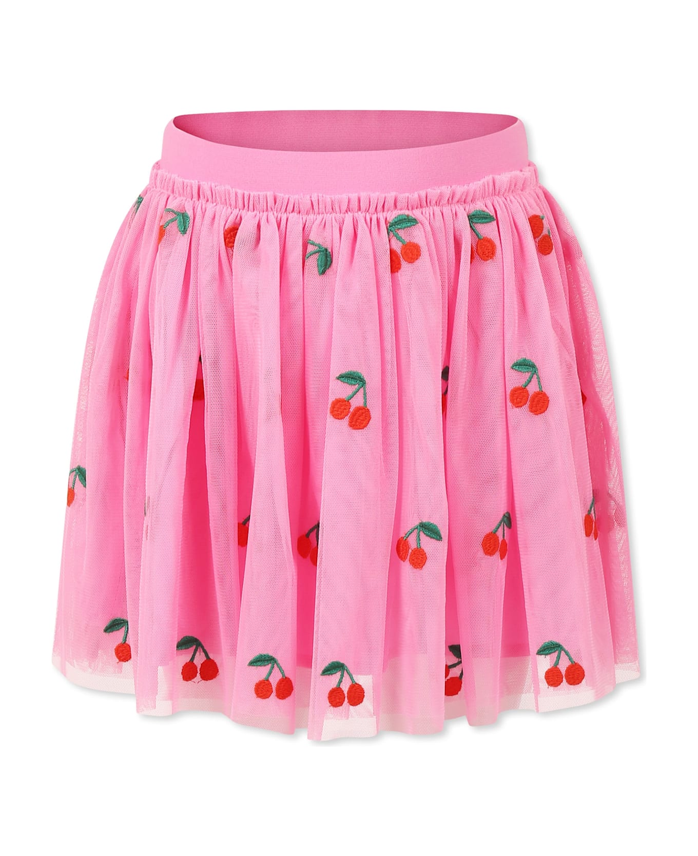 Stella McCartney Kids Pink Skirt For Girl With Cherries - Pink