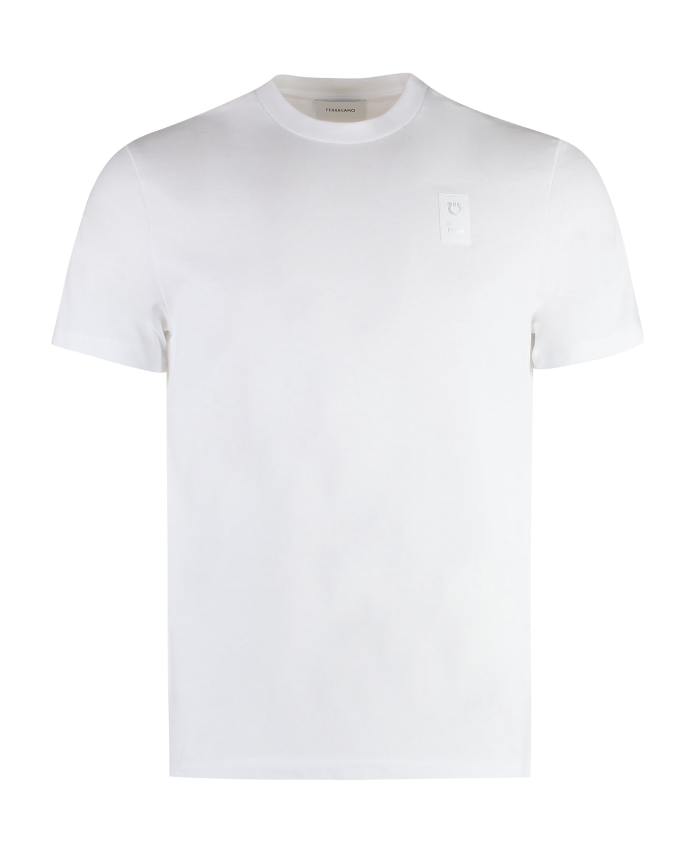 Ferragamo Cotton Crew-neck T-shirt - White シャツ