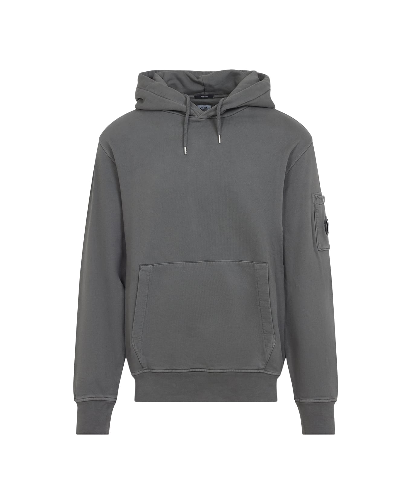 C.P. Company Cotton Hoodie - Gunmetal