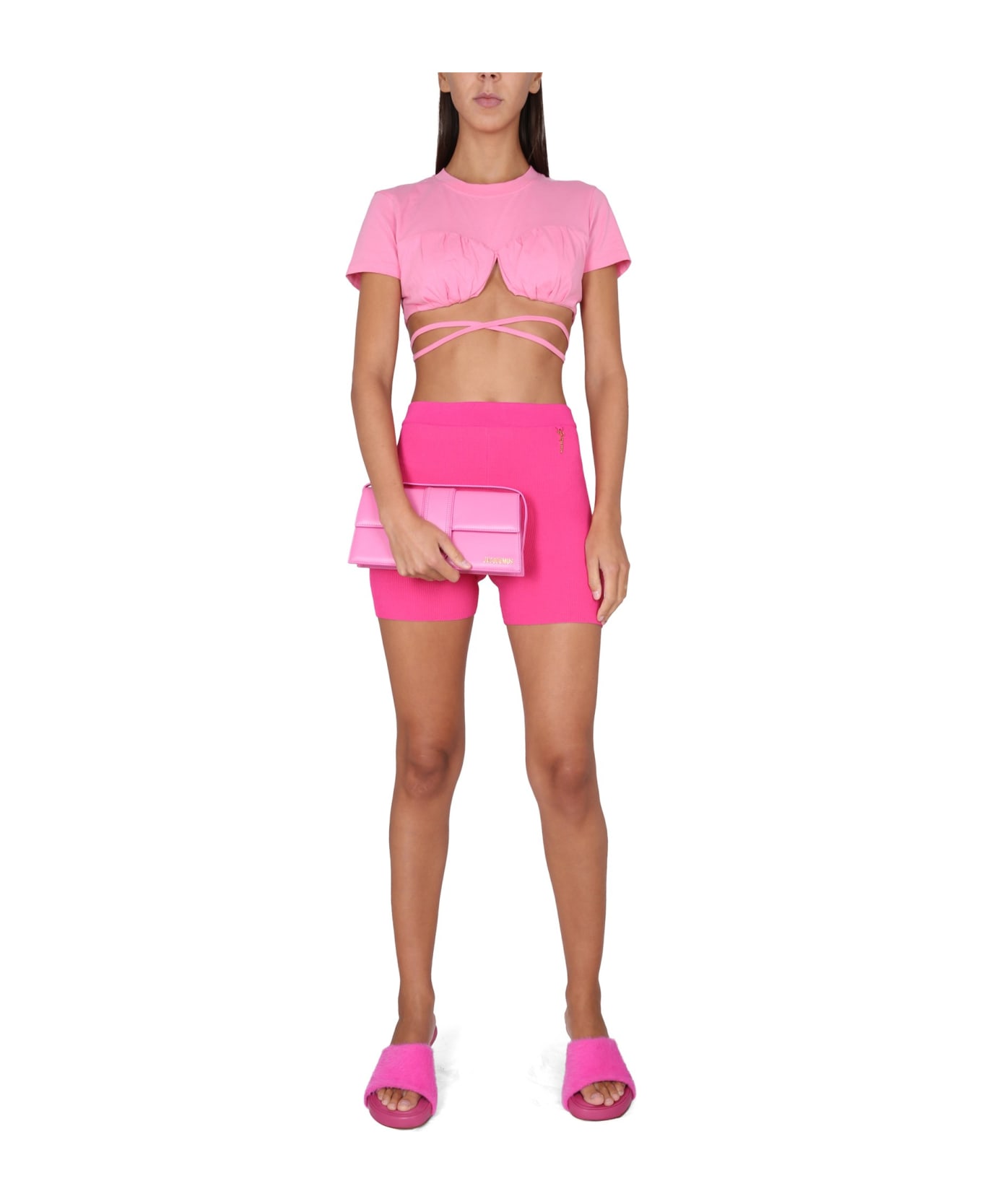 Jacquemus Charm Logo Knit Shorts - Pink ショーツ
