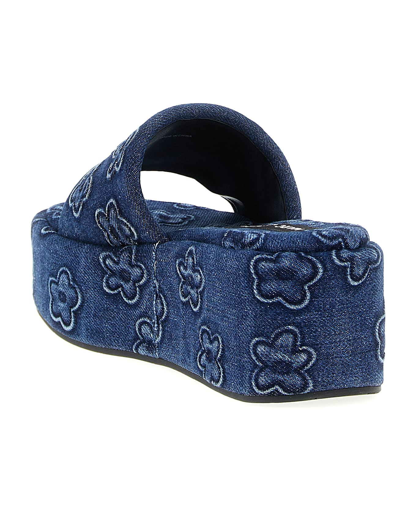 Marc Jacobs 
the Puffy Daisy Denim Platform Sandal
 Slides - Blue