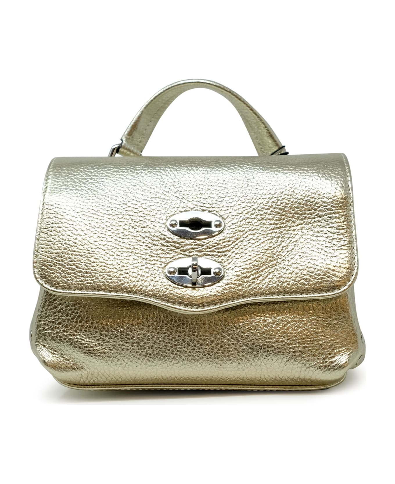 Zanellato 068010-001870000-z0194 Postina Baby Daily Metal Gold Cocorico Leather Handbag - GOLD