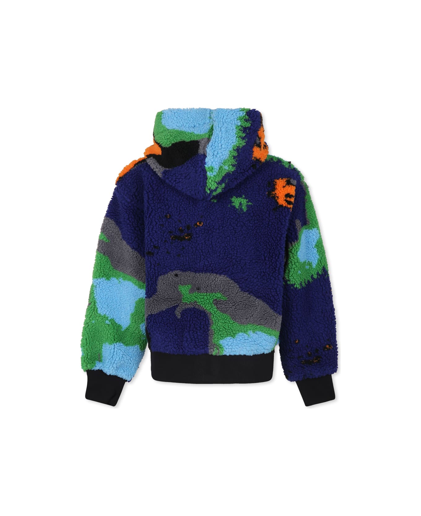 MSGM Blue Jacket For Boy With Logo - Multicolor