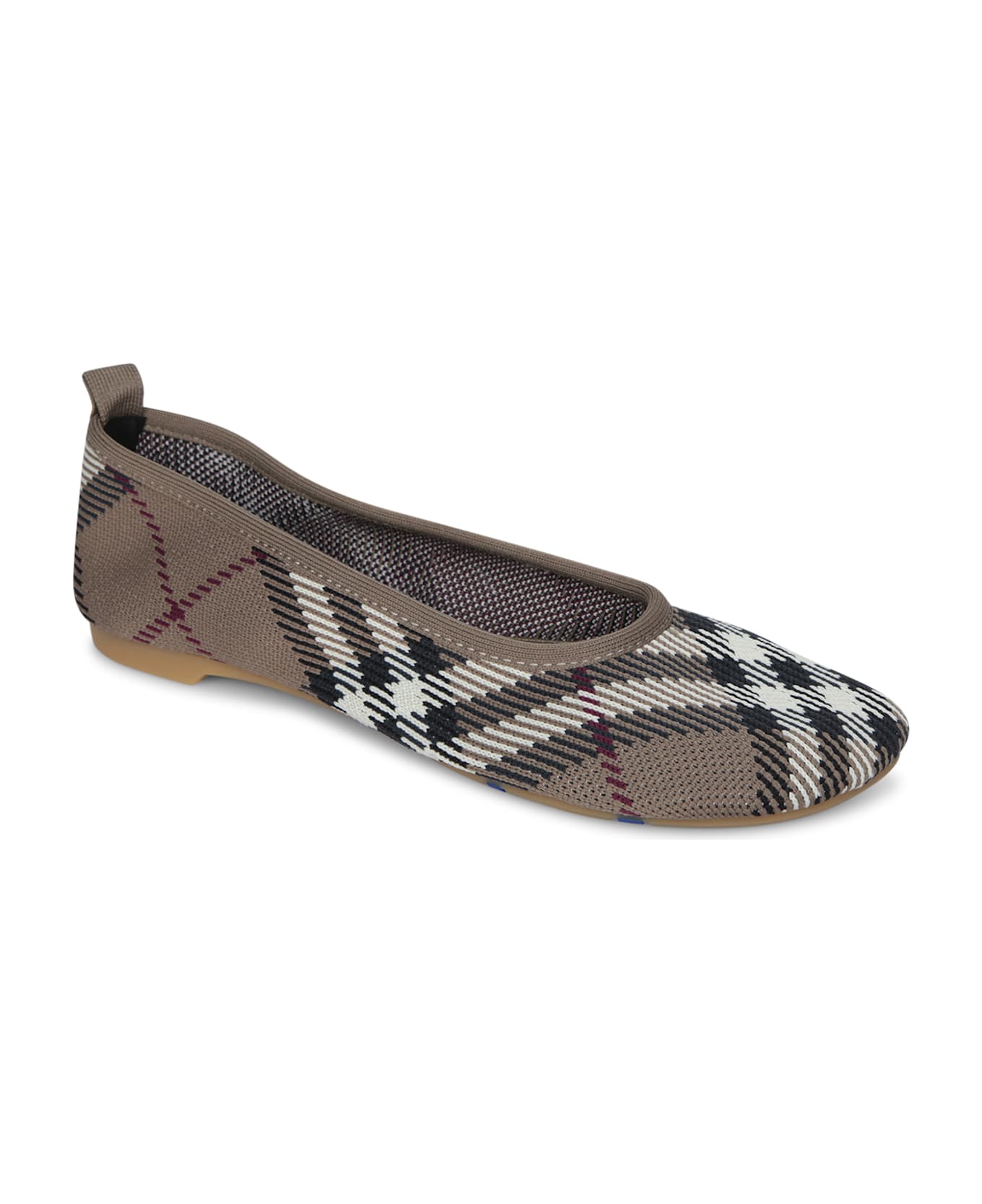 Burberry Baby Check Beige Ballerina Flats - Beige