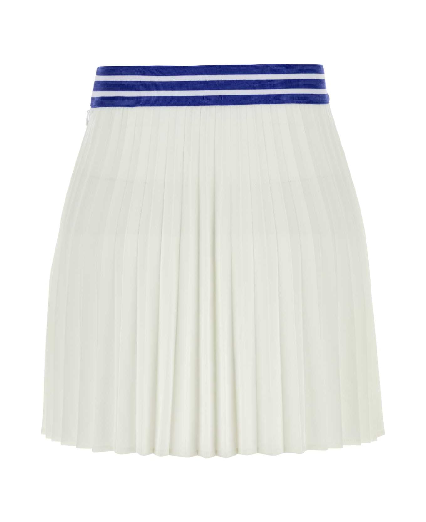 Bode White Piquet Court Mini Skirt - CREAM