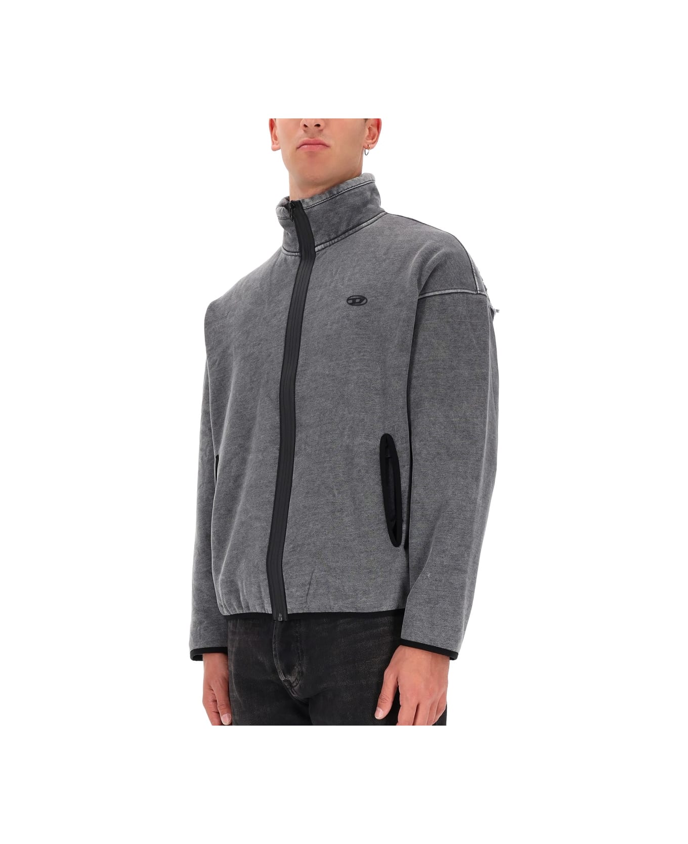 Diesel "s-baty-new" Sweatshirt With Logo - GREY