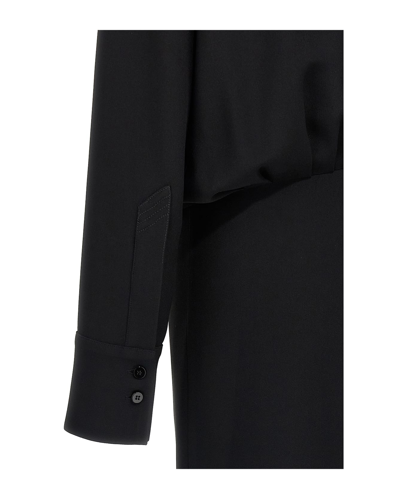 The Attico Wrap Dress - Black  