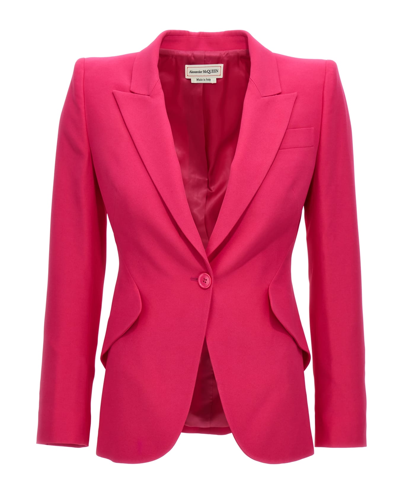 Alexander McQueen Single-breasted Jacket With Peaked Revers - Fuchsia ブレザー