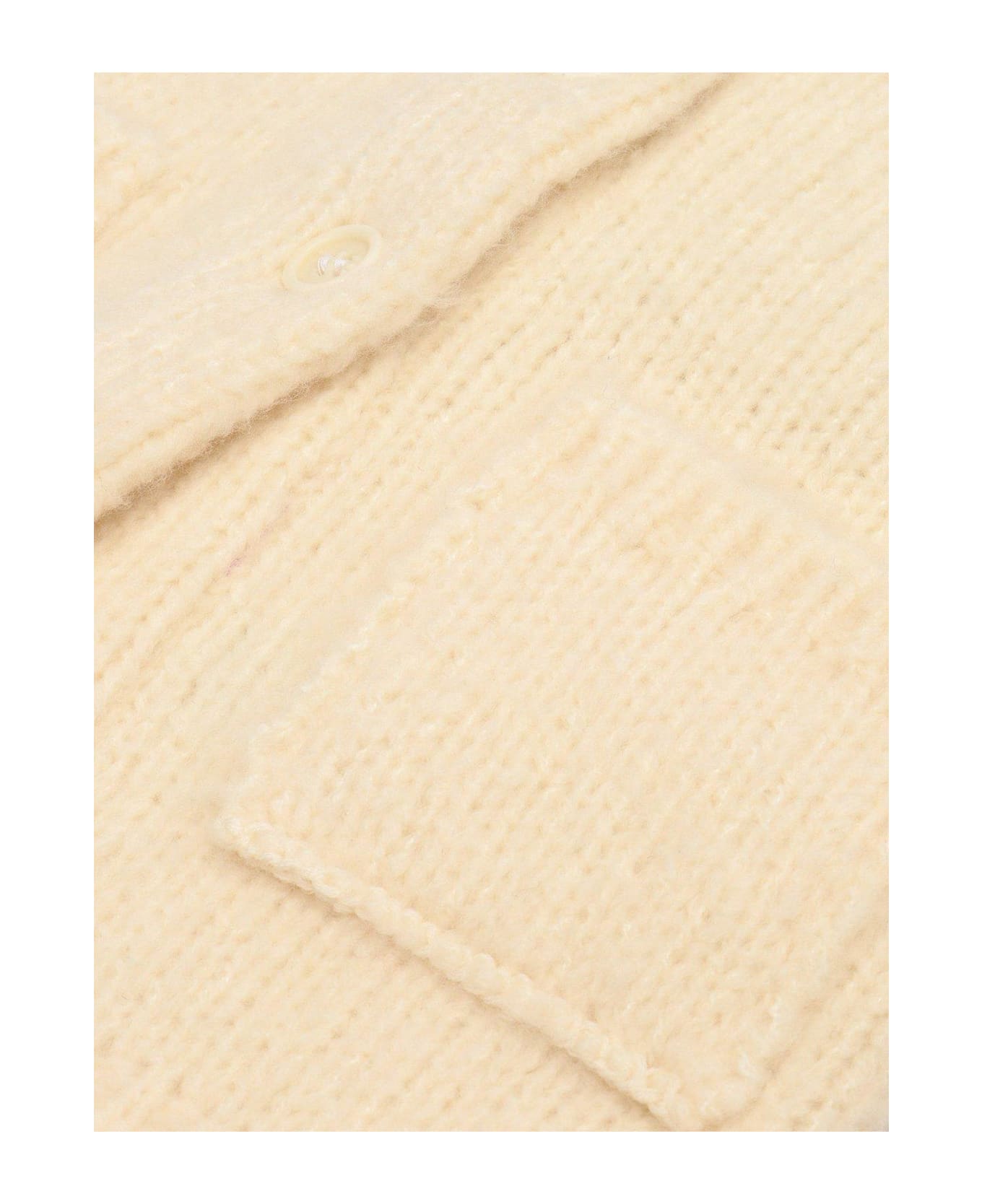Burberry Single-breasted Knitted Cardigan - WHITE