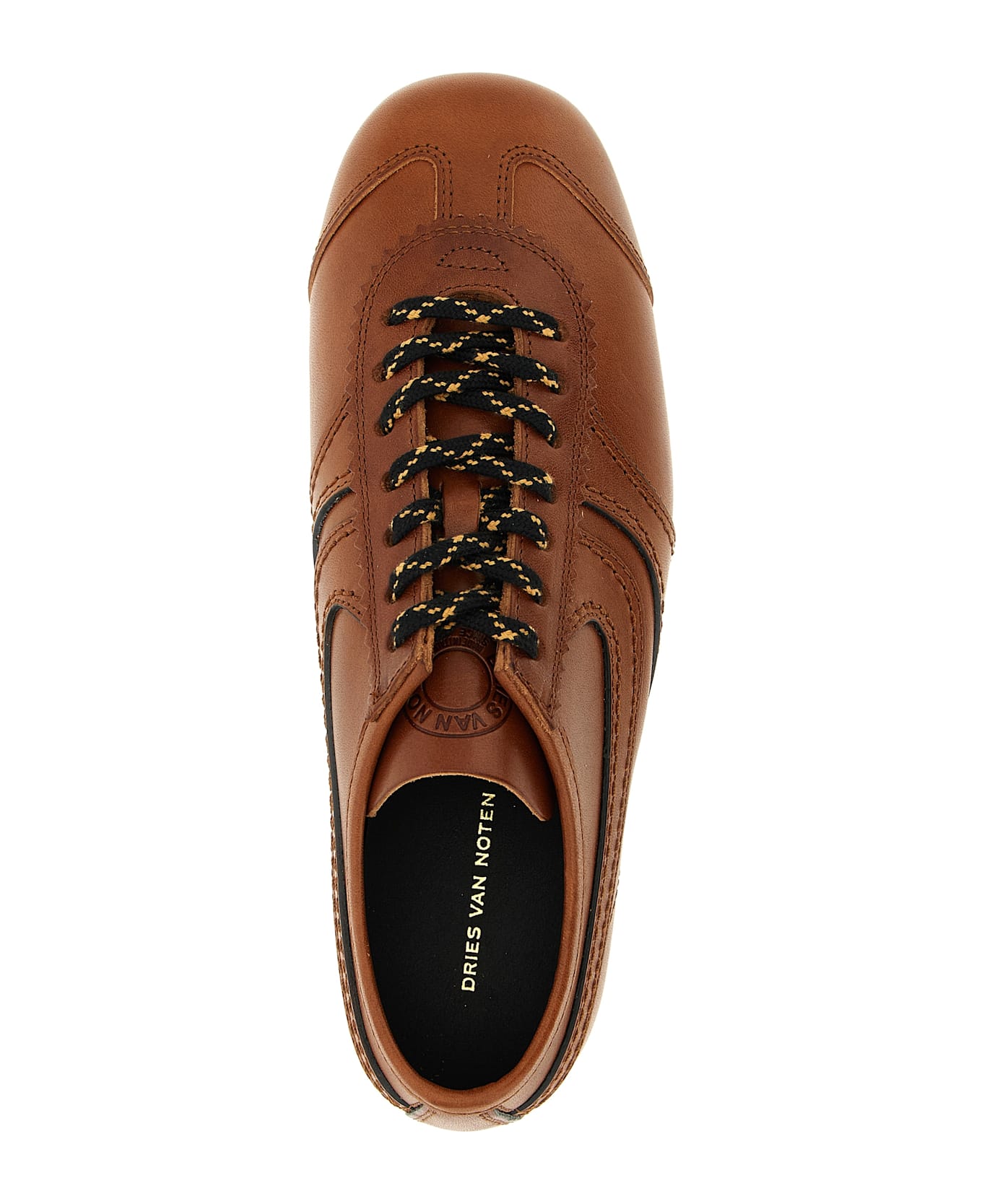 Dries Van Noten Leather Sneakers - Brown