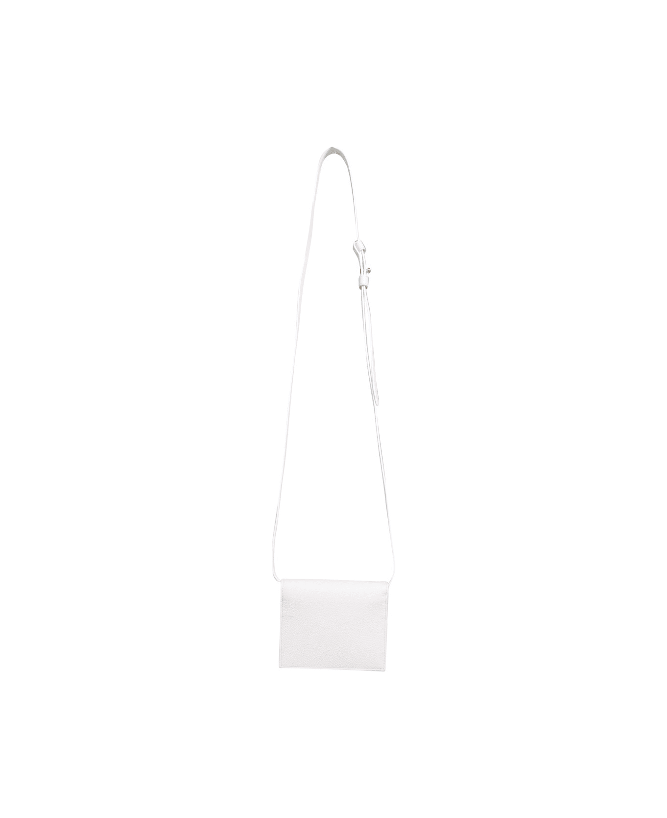 Thom Browne Card Holder With Shoulder Strap - WHITE 財布