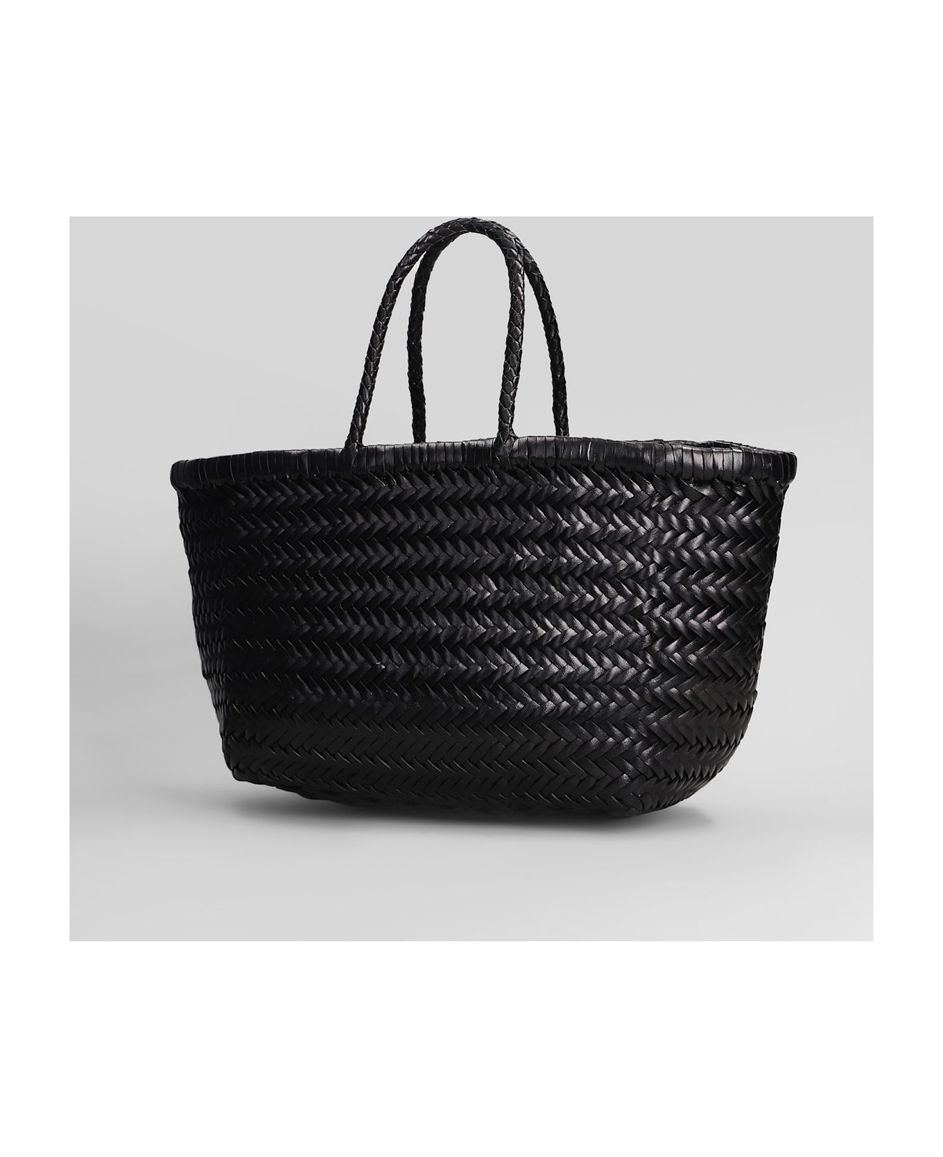 Dragon Diffusion Bamboo 3 Jump Small Tote In Black Leather - black