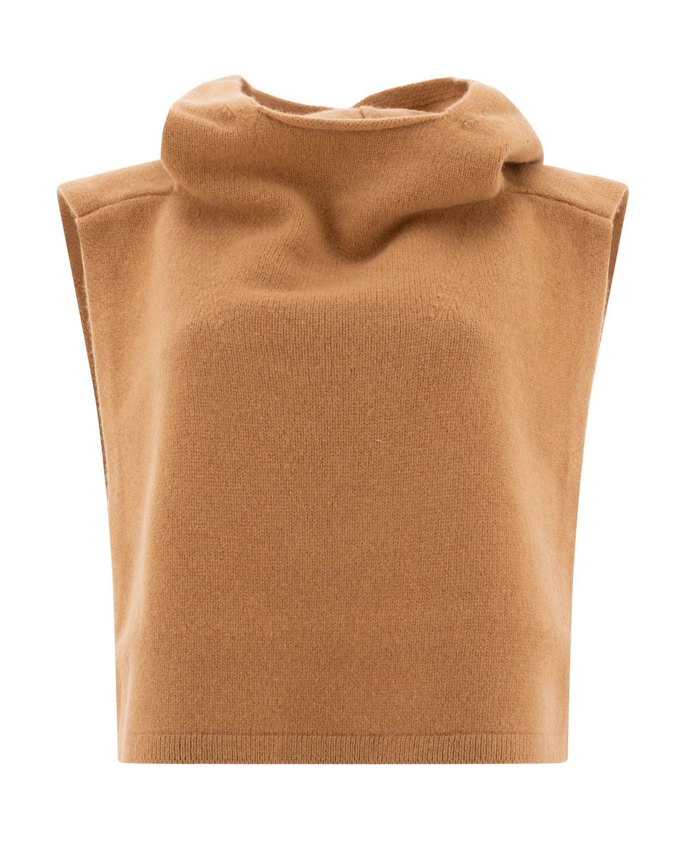 Totême Sleeveless Hooded Vest - Camel