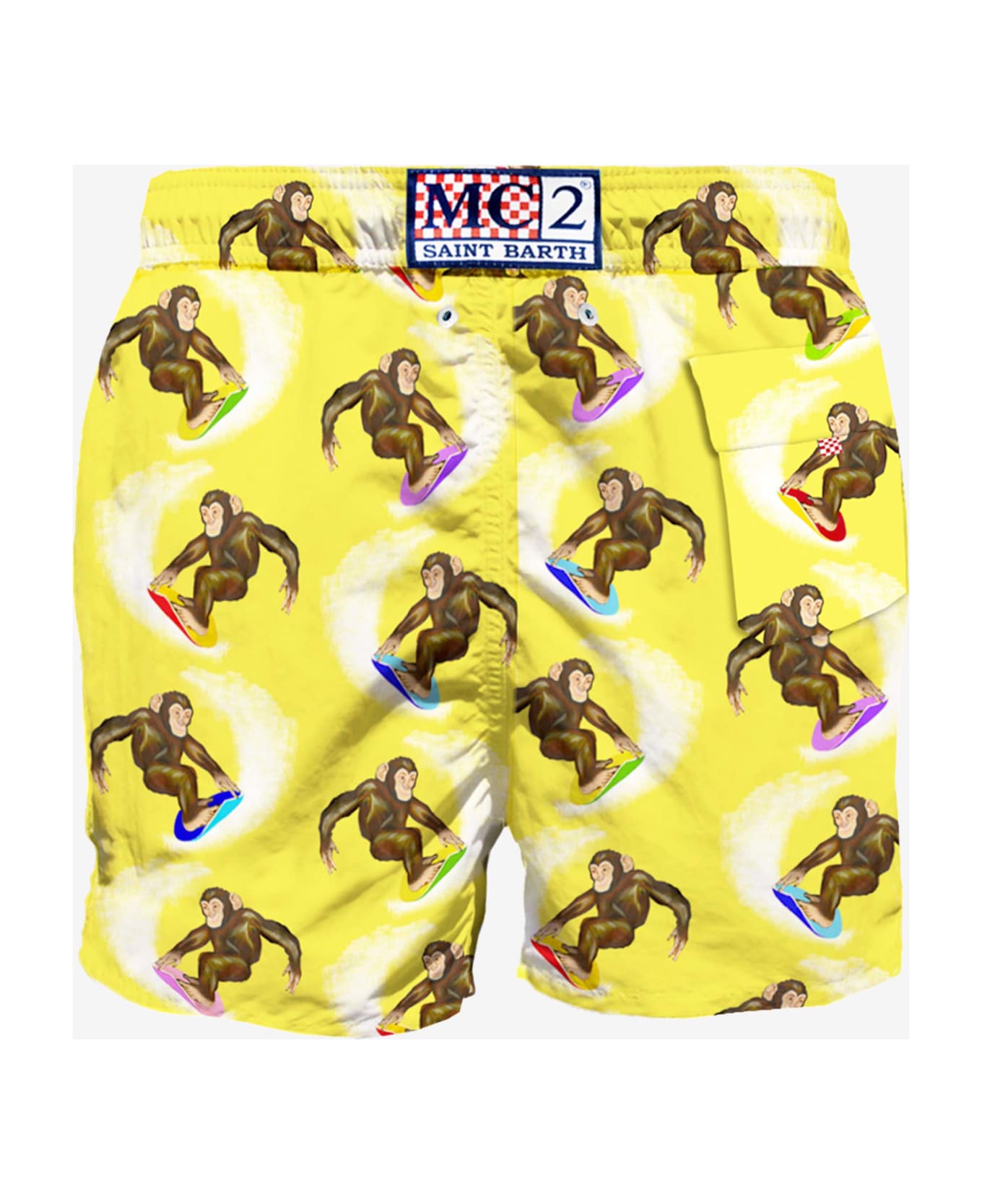 MC2 Saint Barth Man Classic Swim Shorts With Monkey Print