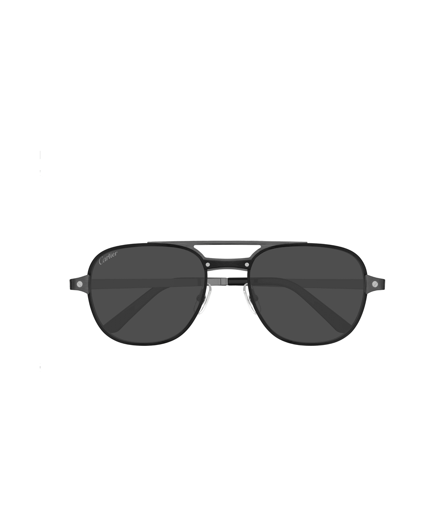 Cartier Eyewear Cartier Ct0477s Santos De Cartier 002 Black Ruthenium Smoke Glasses - Nero