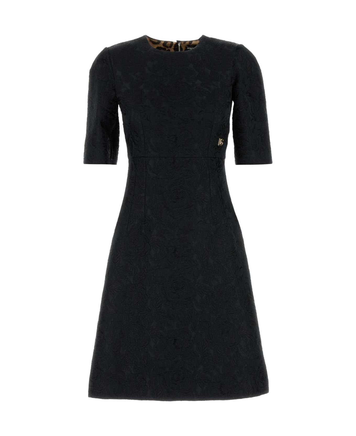 Dolce 
Gabbana Black Brocade Dress - NERO
