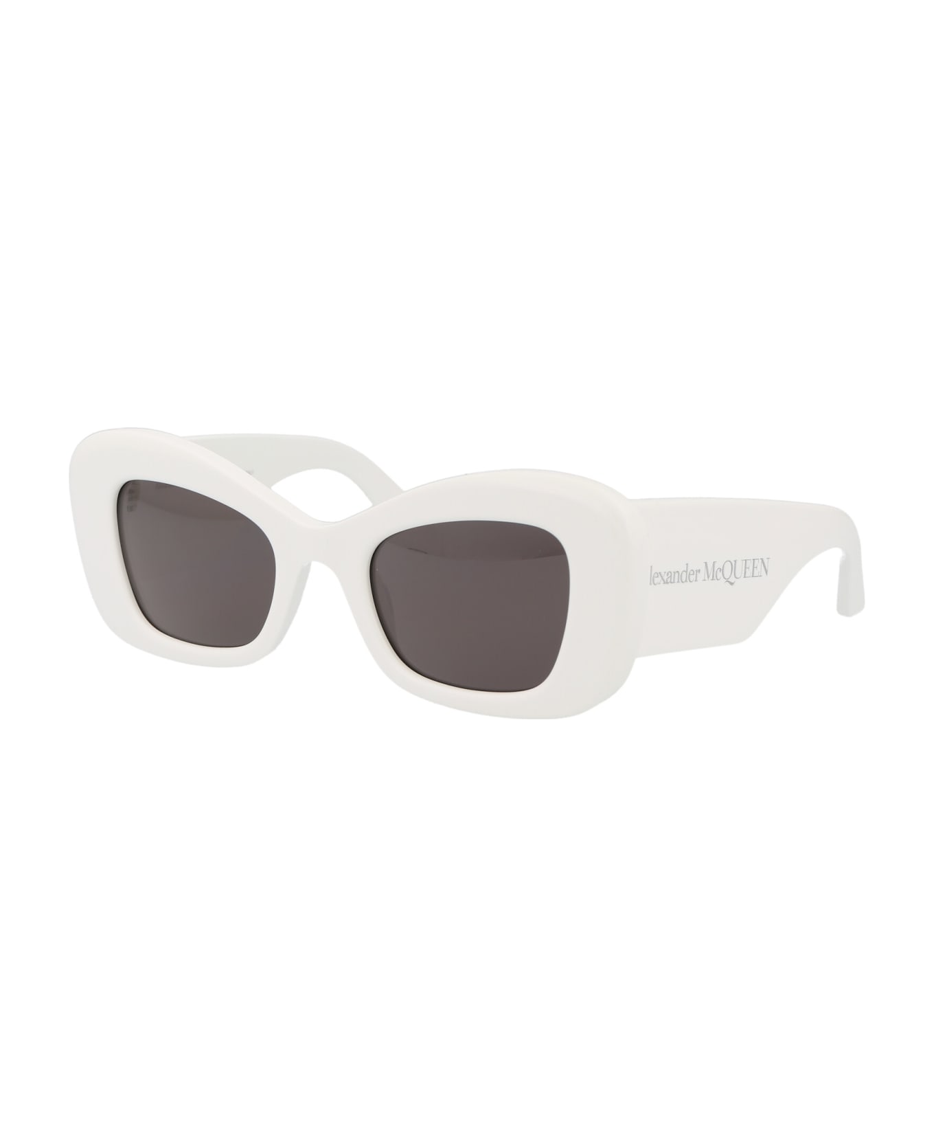 Alexander McQueen Eyewear Am0434s Sunglasses - 005 WHITE WHITE GREY