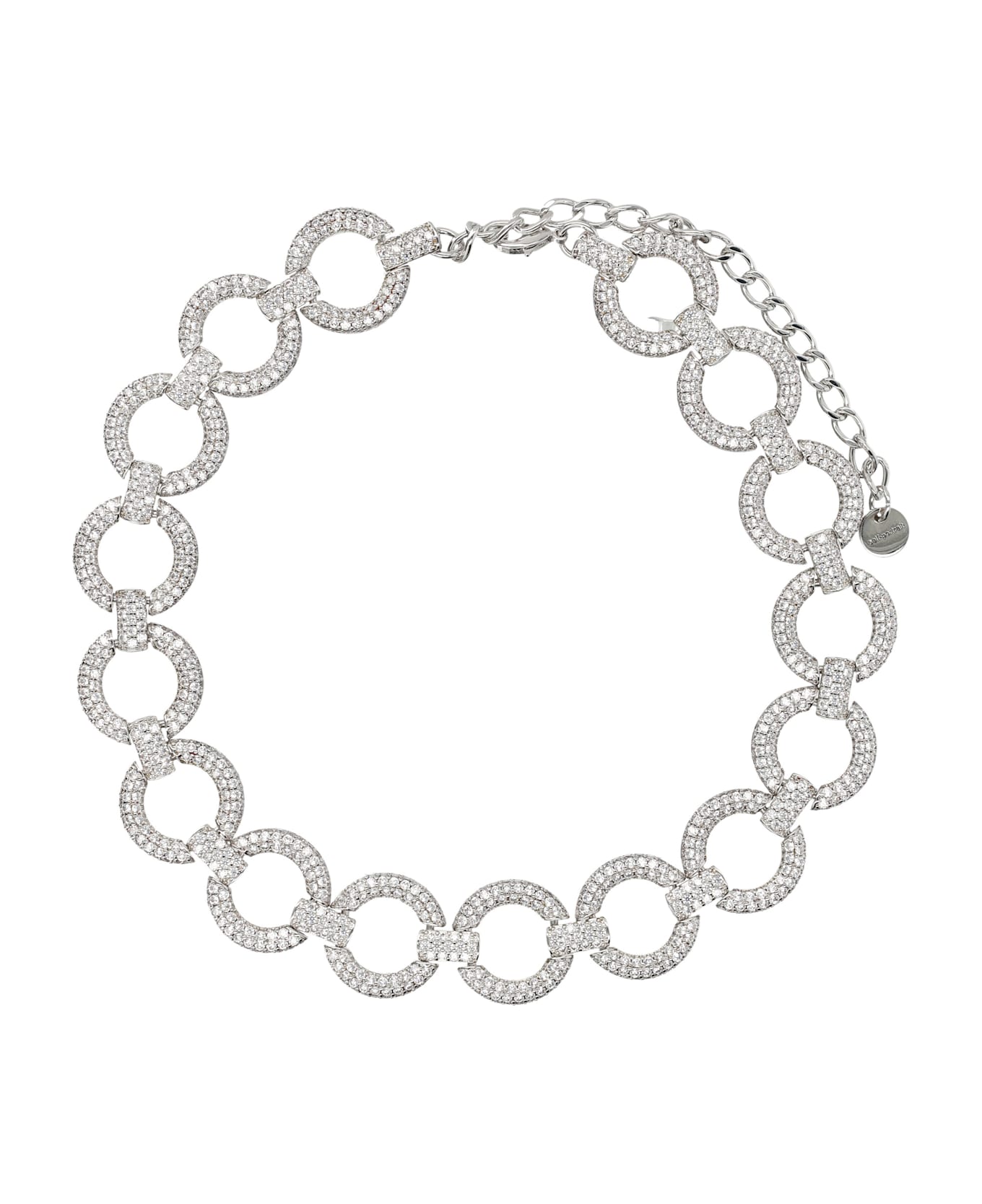 self-portrait Crystal Link Choker Necklace - SILVER