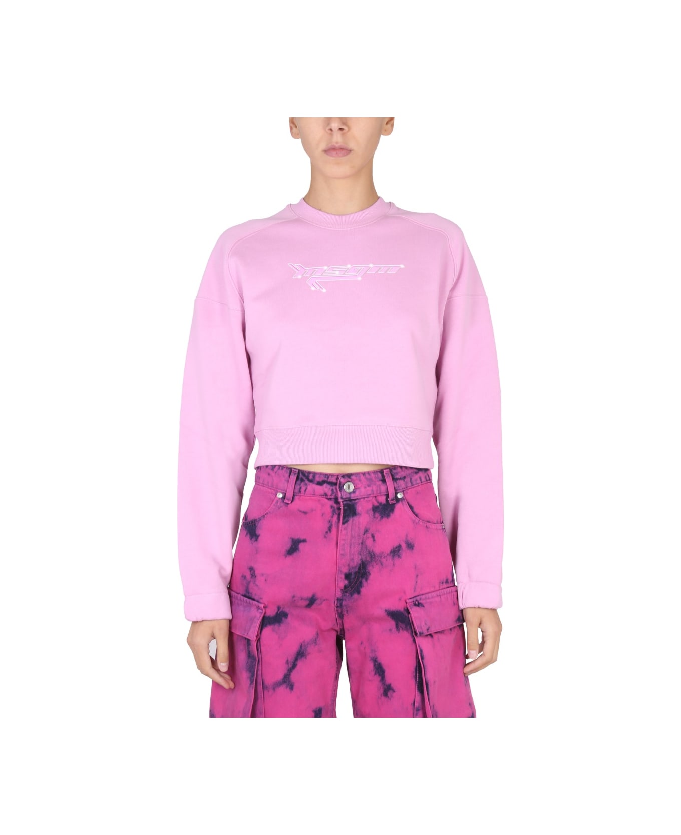 MSGM Sweatshirt With Logo - PINK
