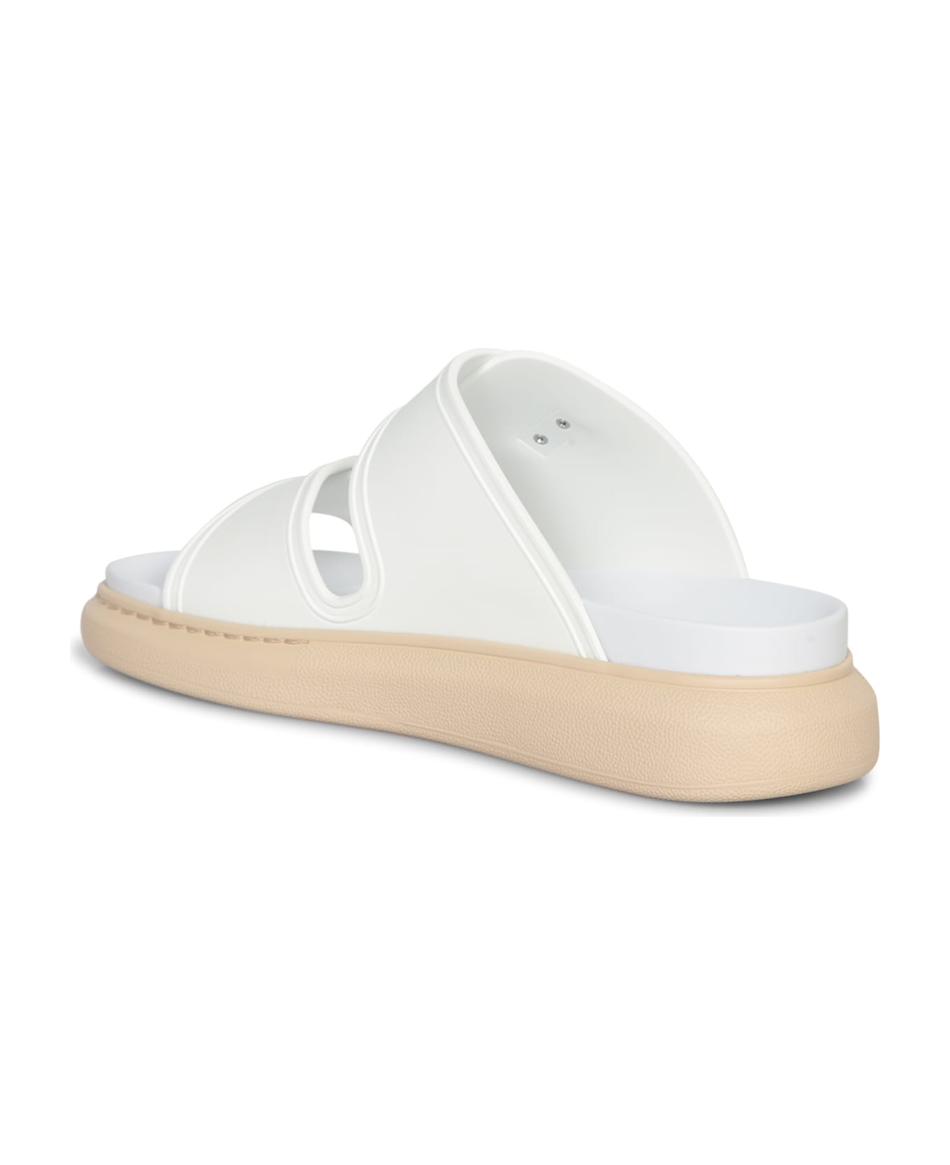 Alexander McQueen Slides With Logo - WHITE