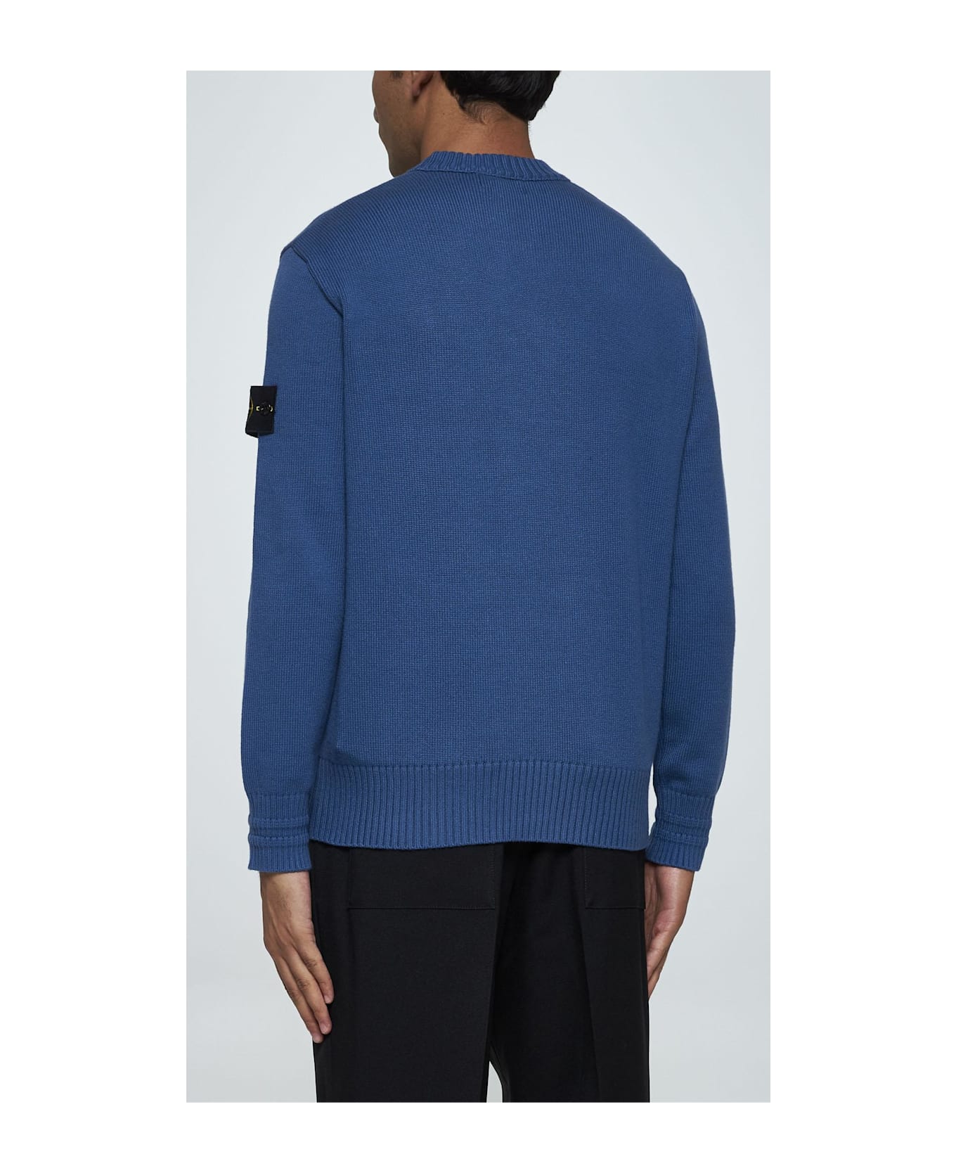 Stone Island Winter Cotton Crewneck Sweater - Blu