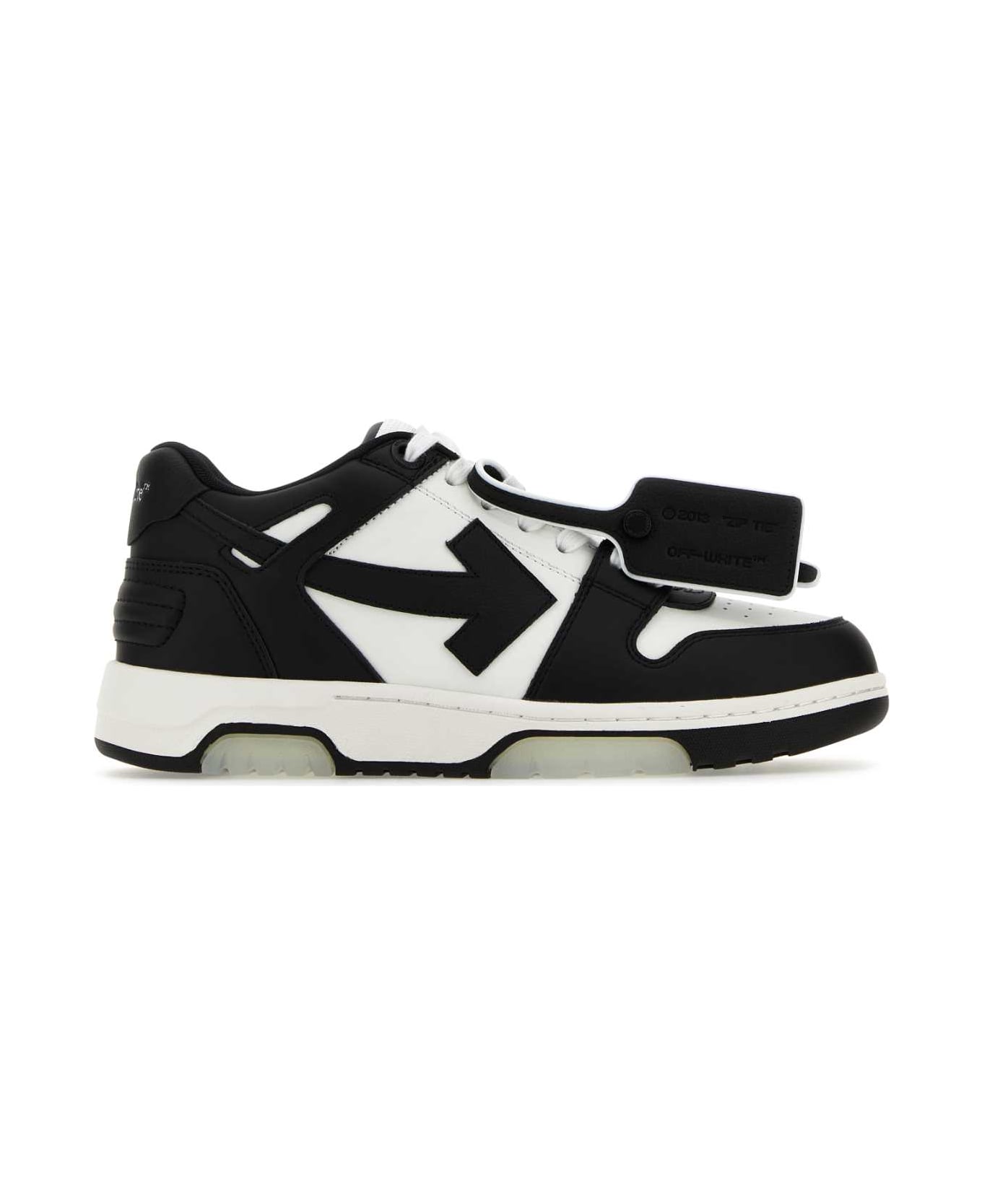 Off-White Two-tone Leather Out Of Office Sneakers - WHITEBLK